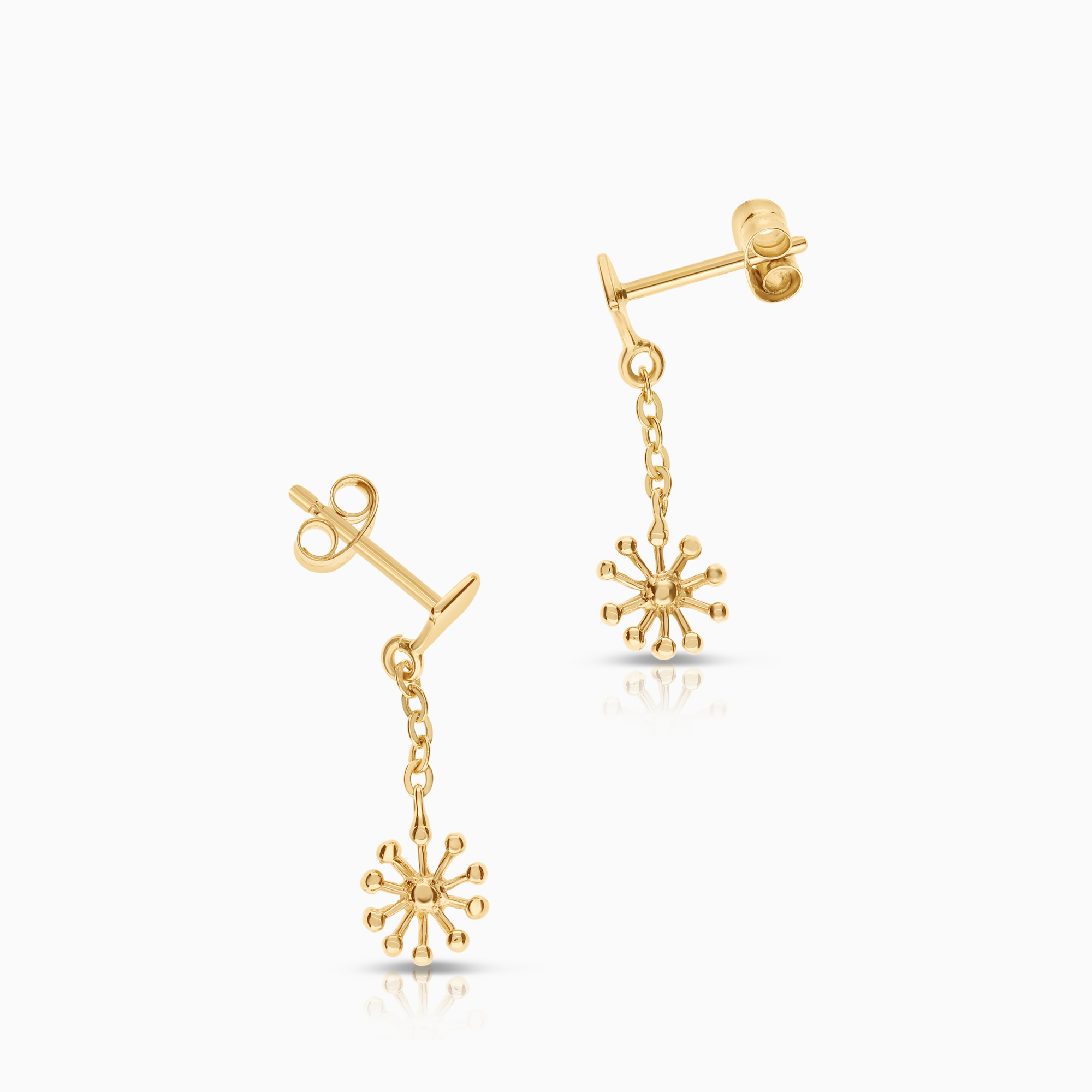 Gold earrings 1.22g 18K gold