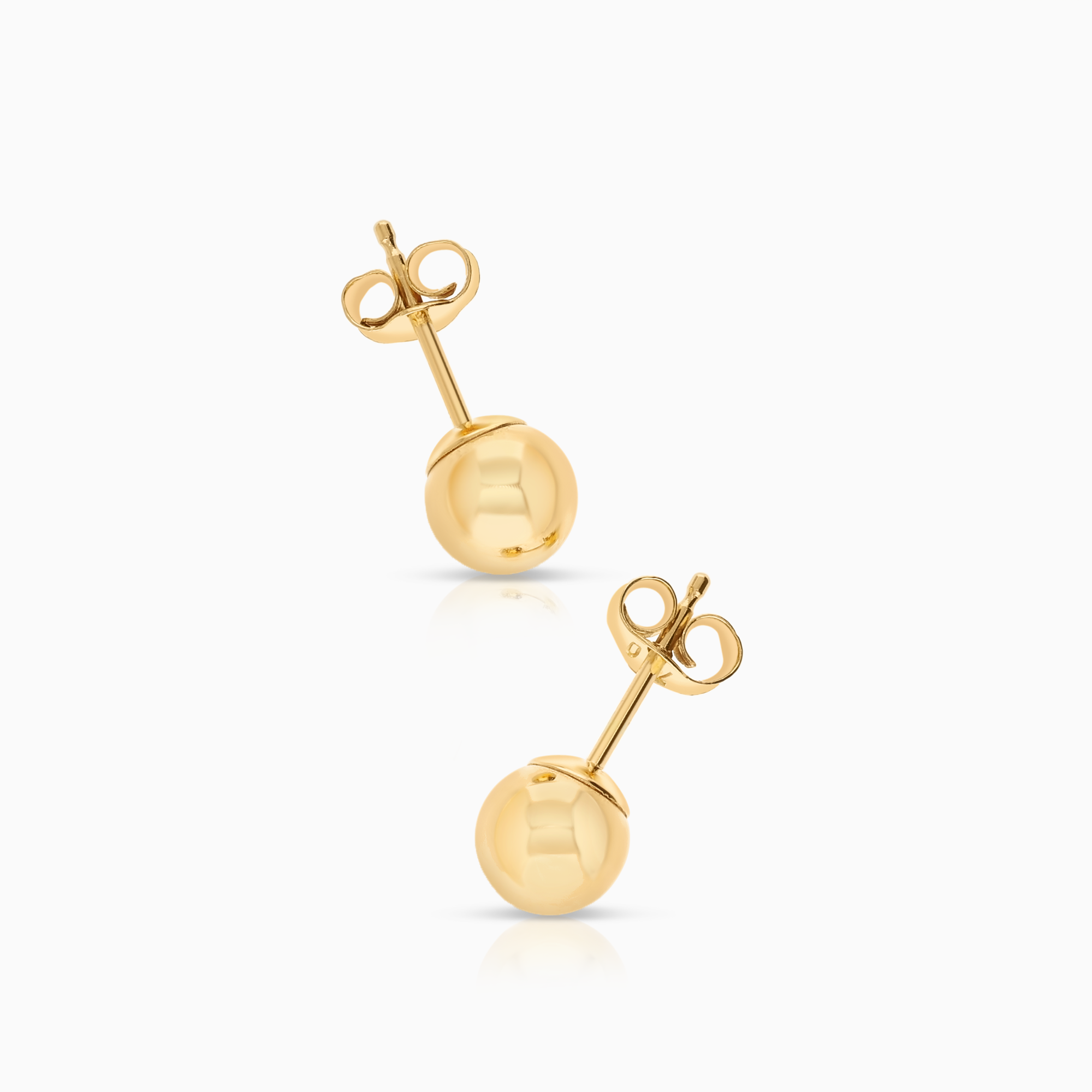 Gold stud earrings ball 0.35g 18K gold