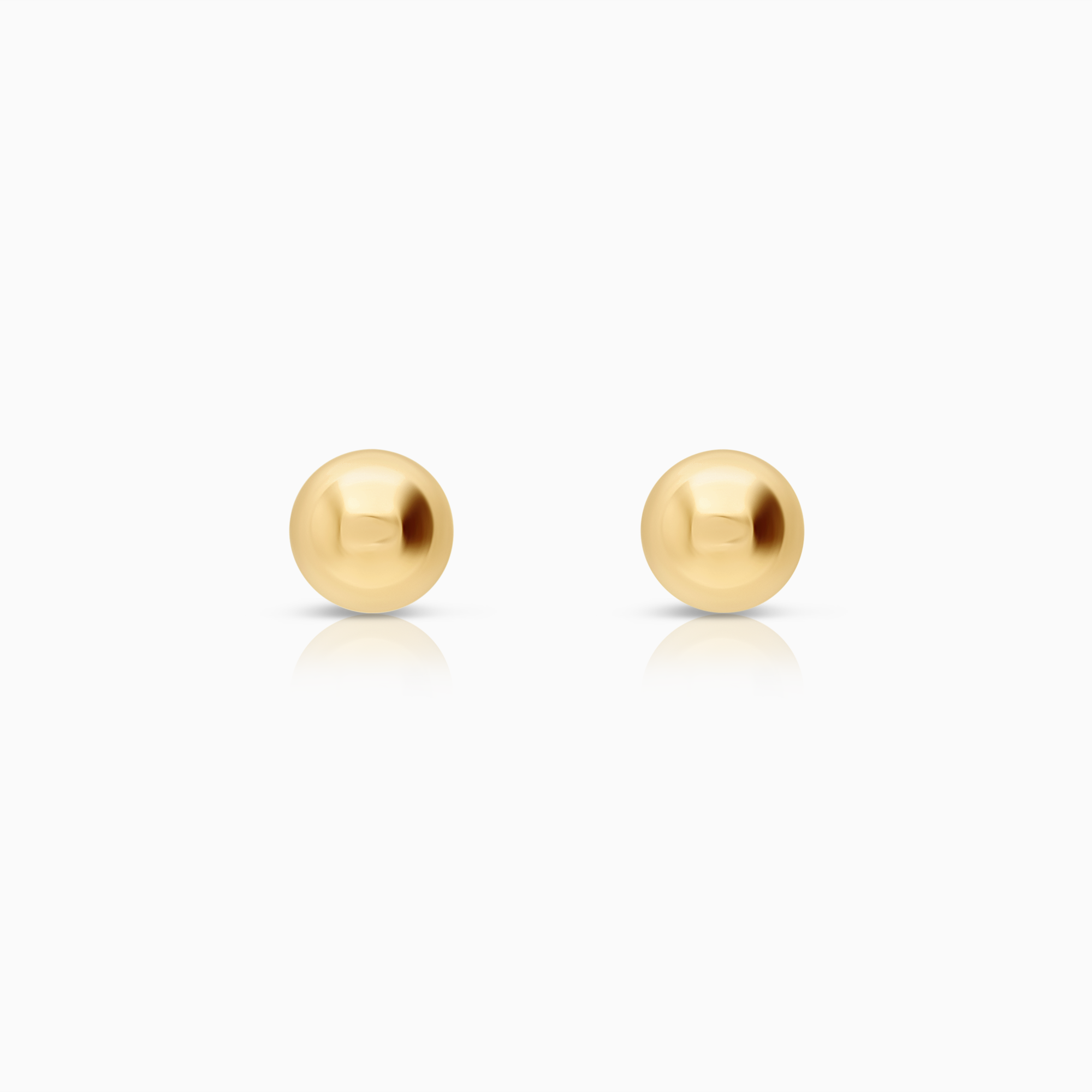 Gold stud earrings ball 0.35g 18K gold