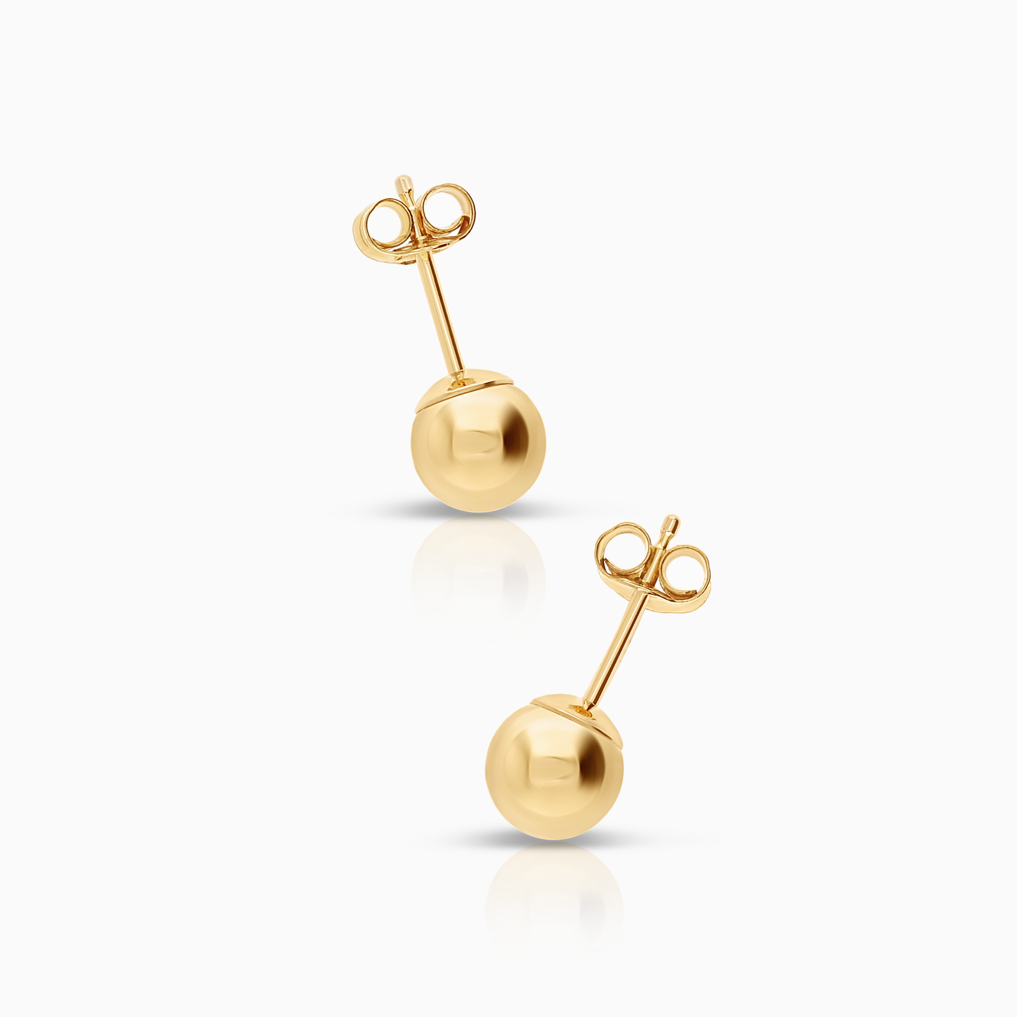 Gold stud earrings ball 0.35g 18K gold