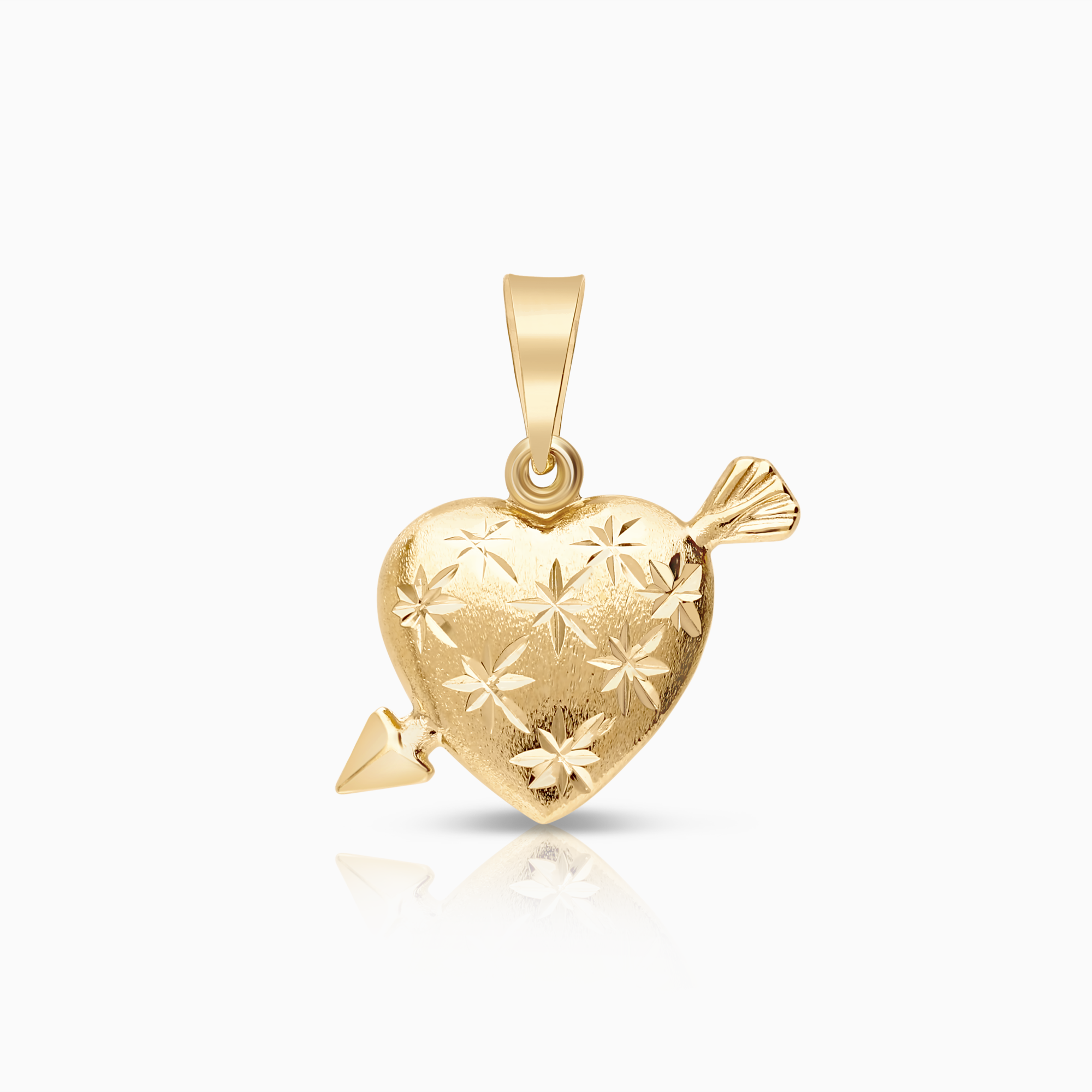 Heart pendant 0.60g 18K gold.