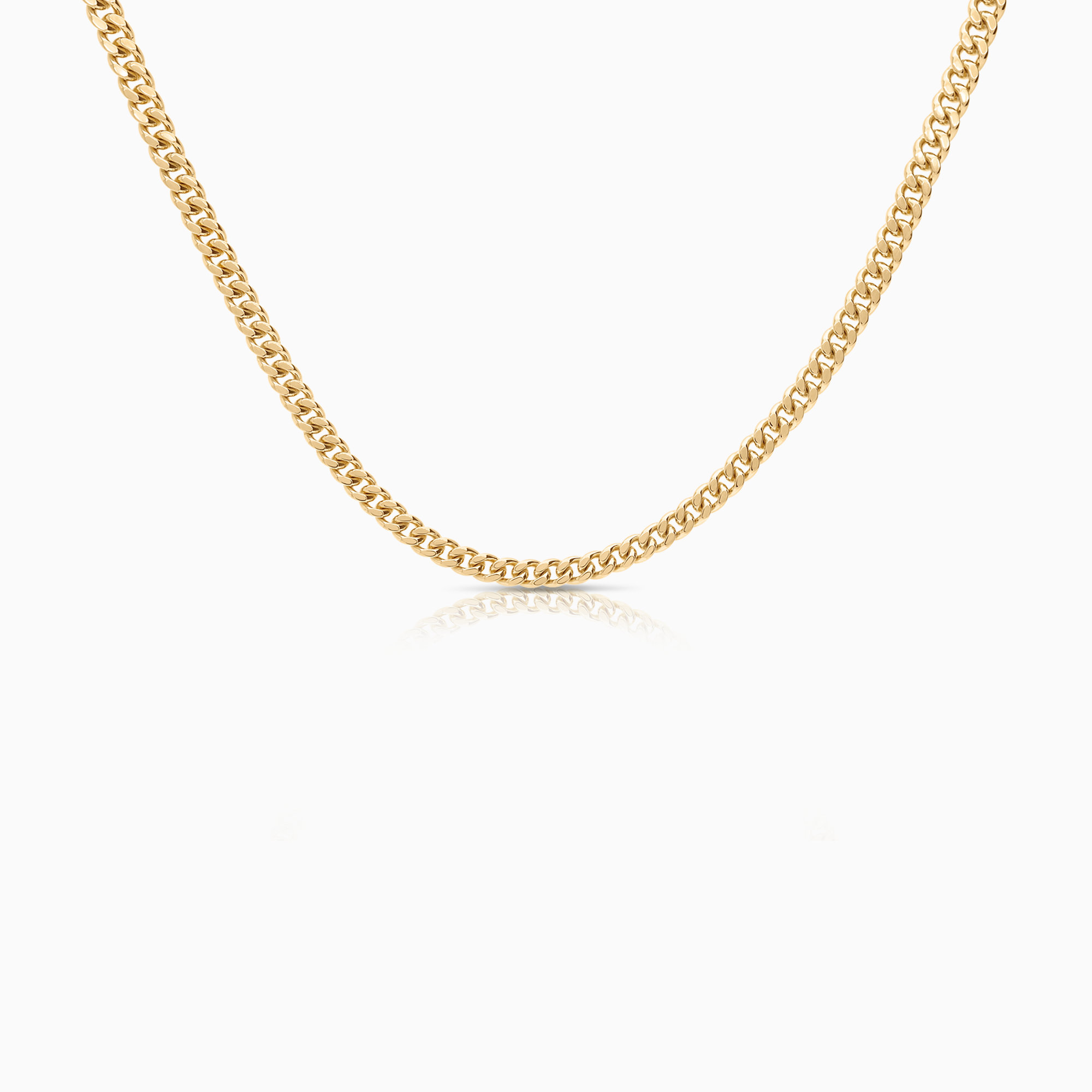 Curb necklace 23.76g 18K white gold
