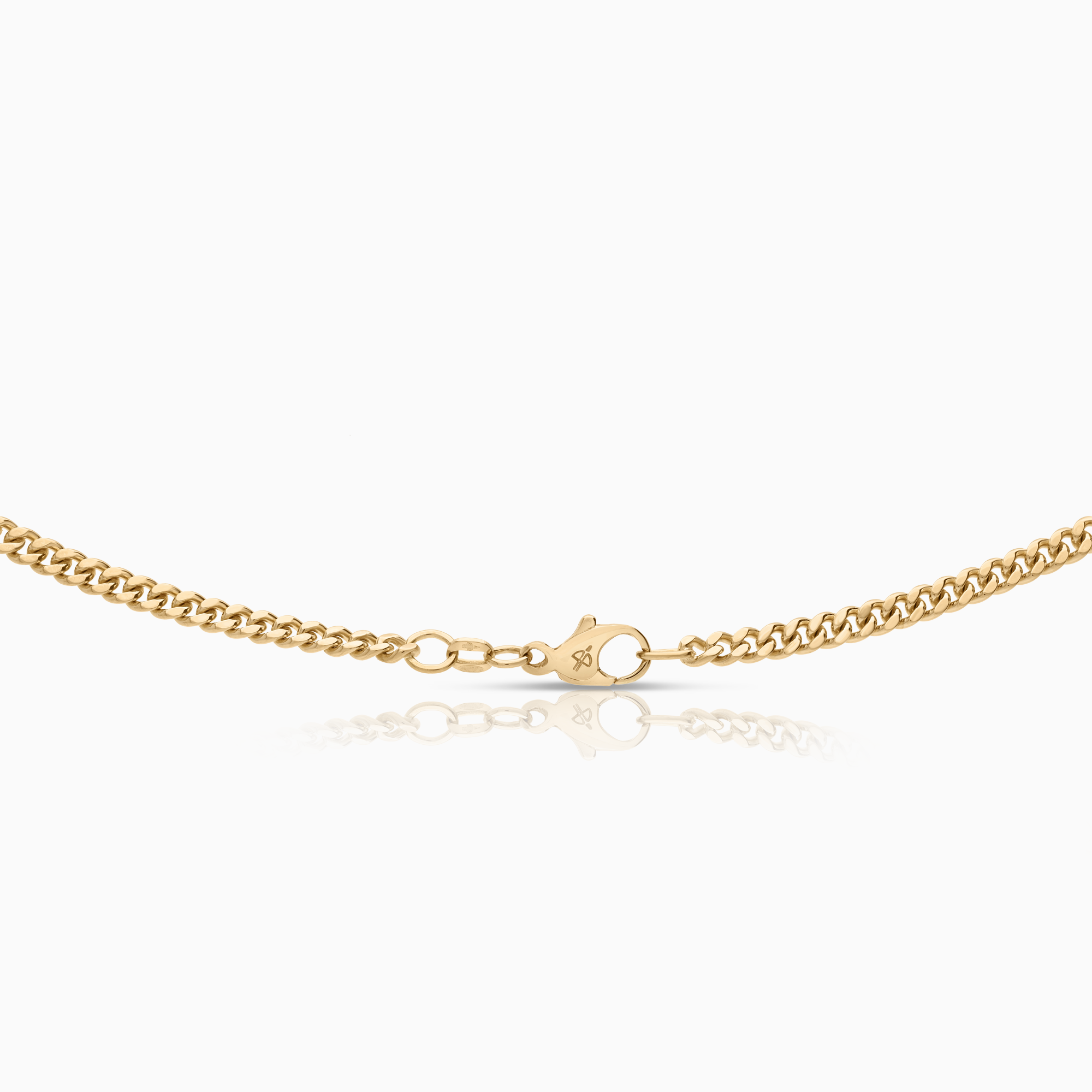 Curb necklace 23.76g 18K white gold