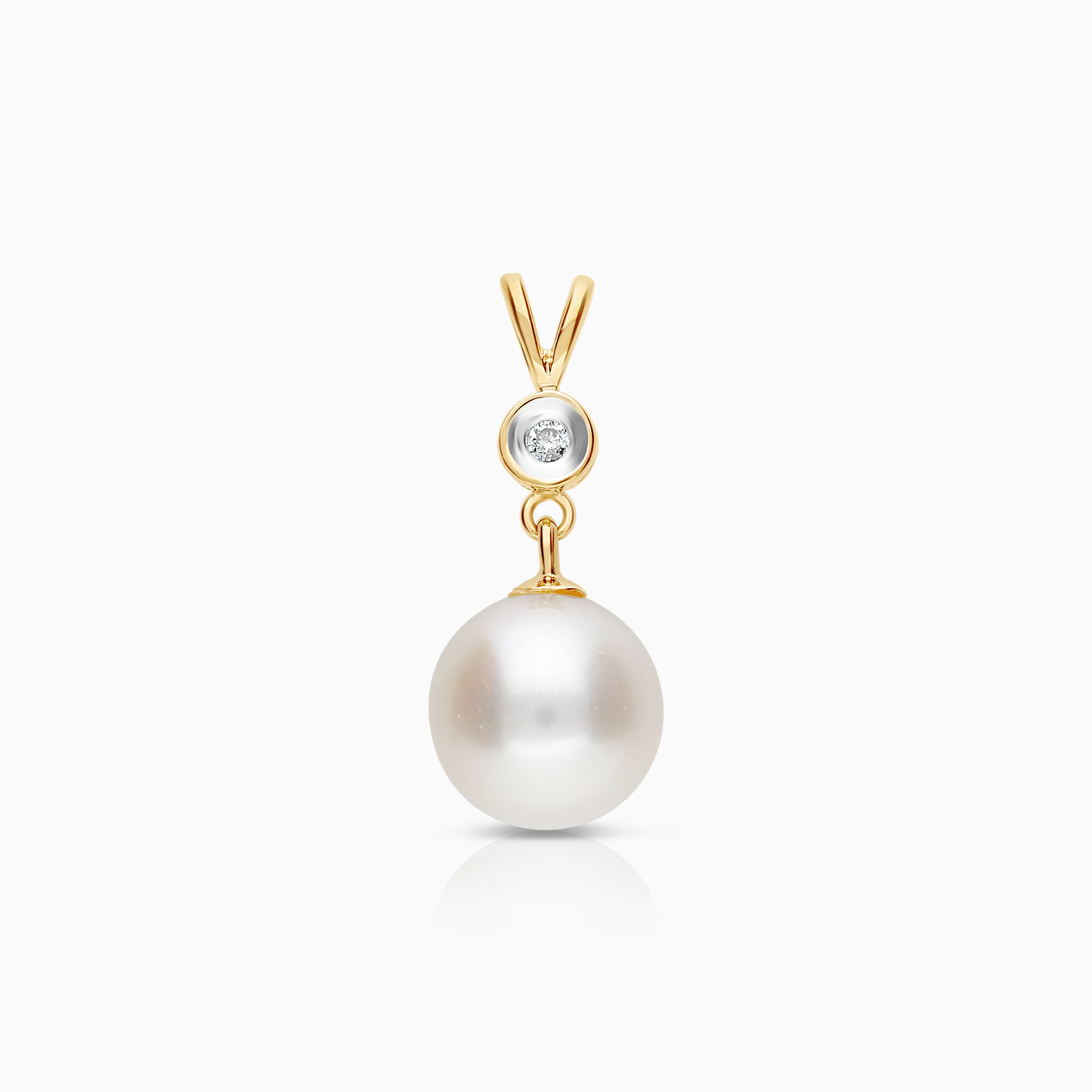 Diamanthänge med pärla 0,03ct 18K guld