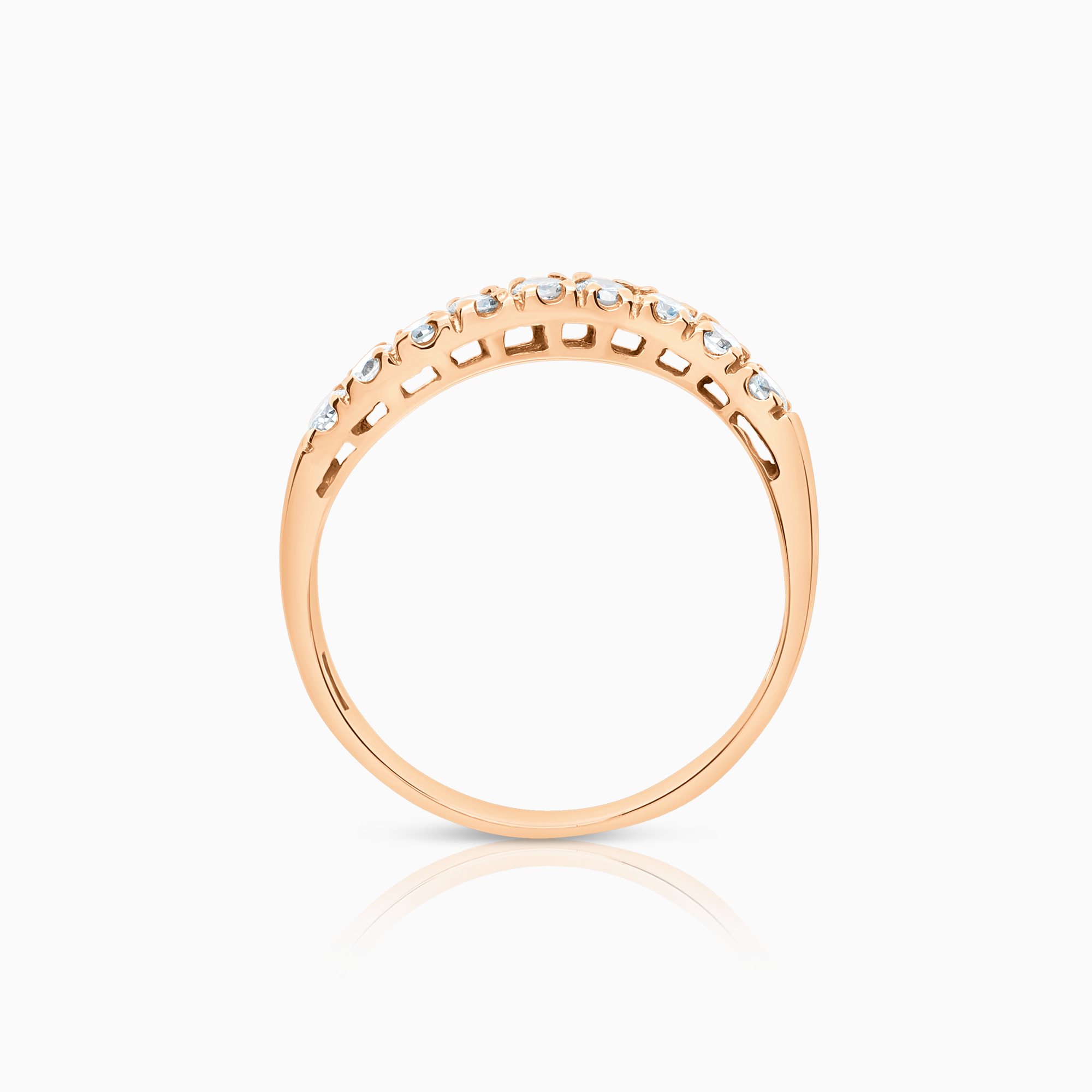 Diamond ring 0.40ct 18K rose gold