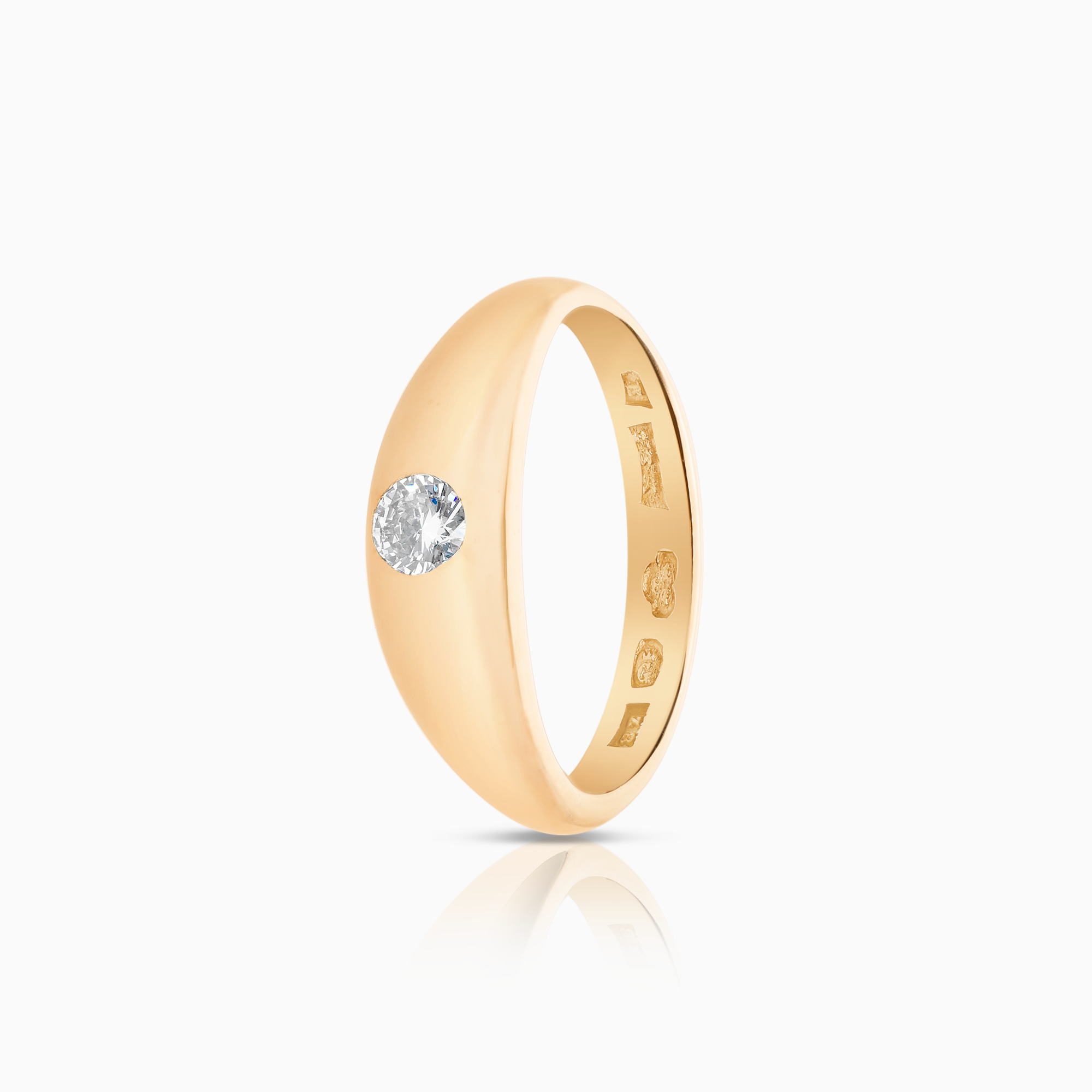 Diamantring 0,20ct 18K gull