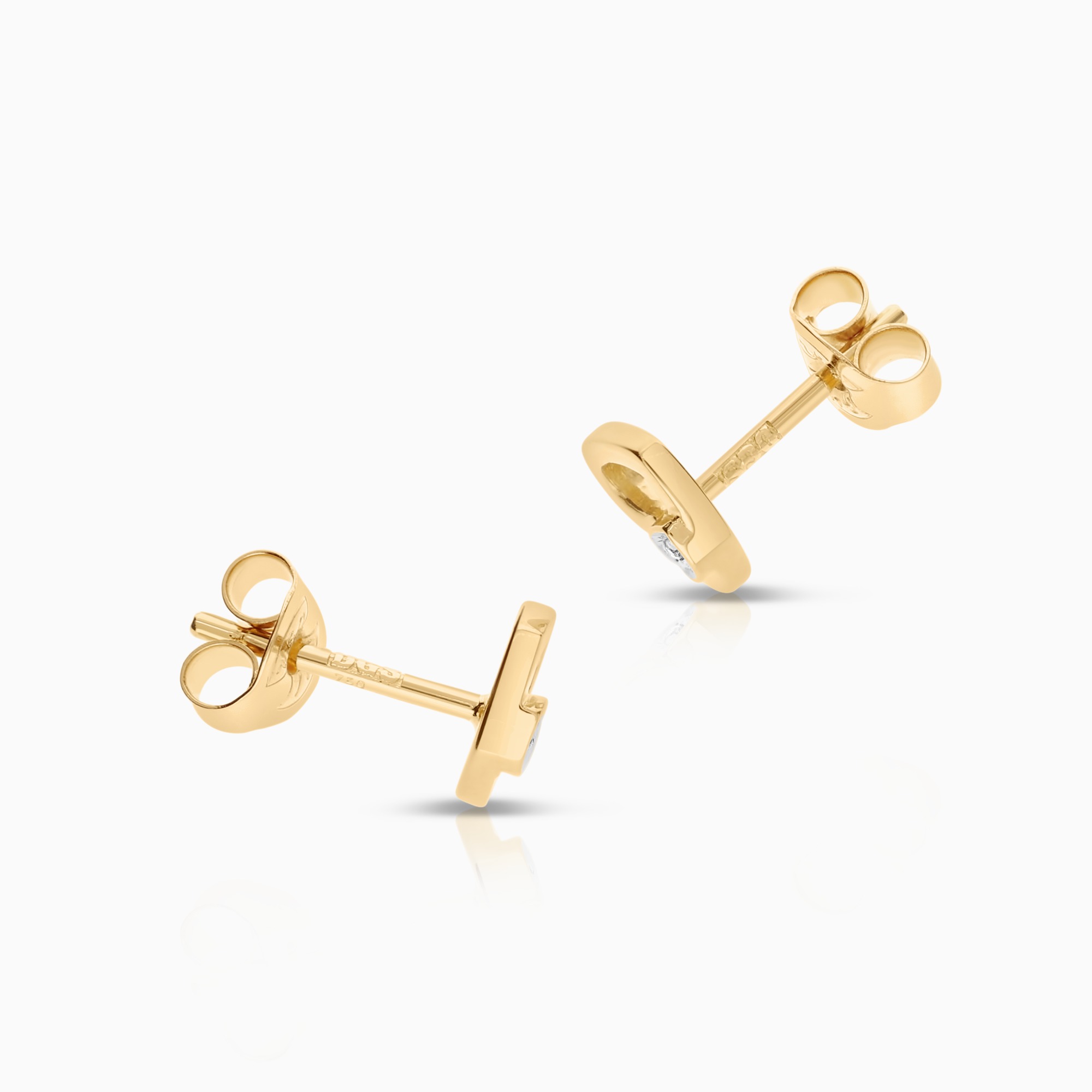 Örhängen hjärtan 0,01ct 18K guld