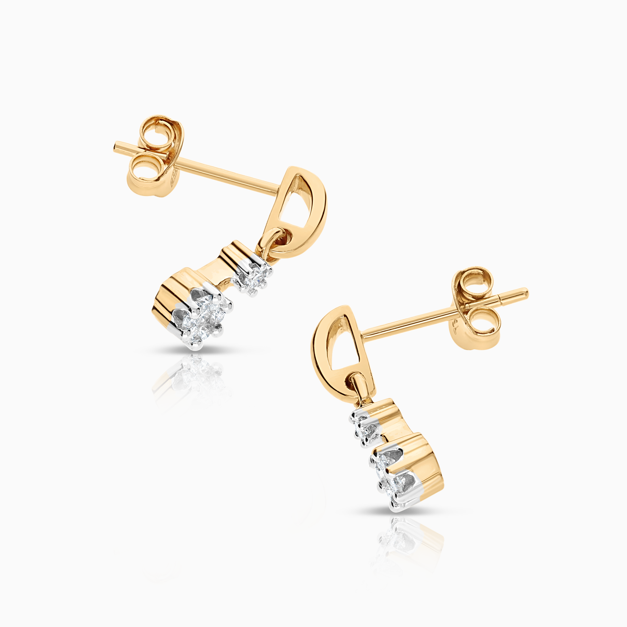 Diamantörhängen 0,20ct 18K guld