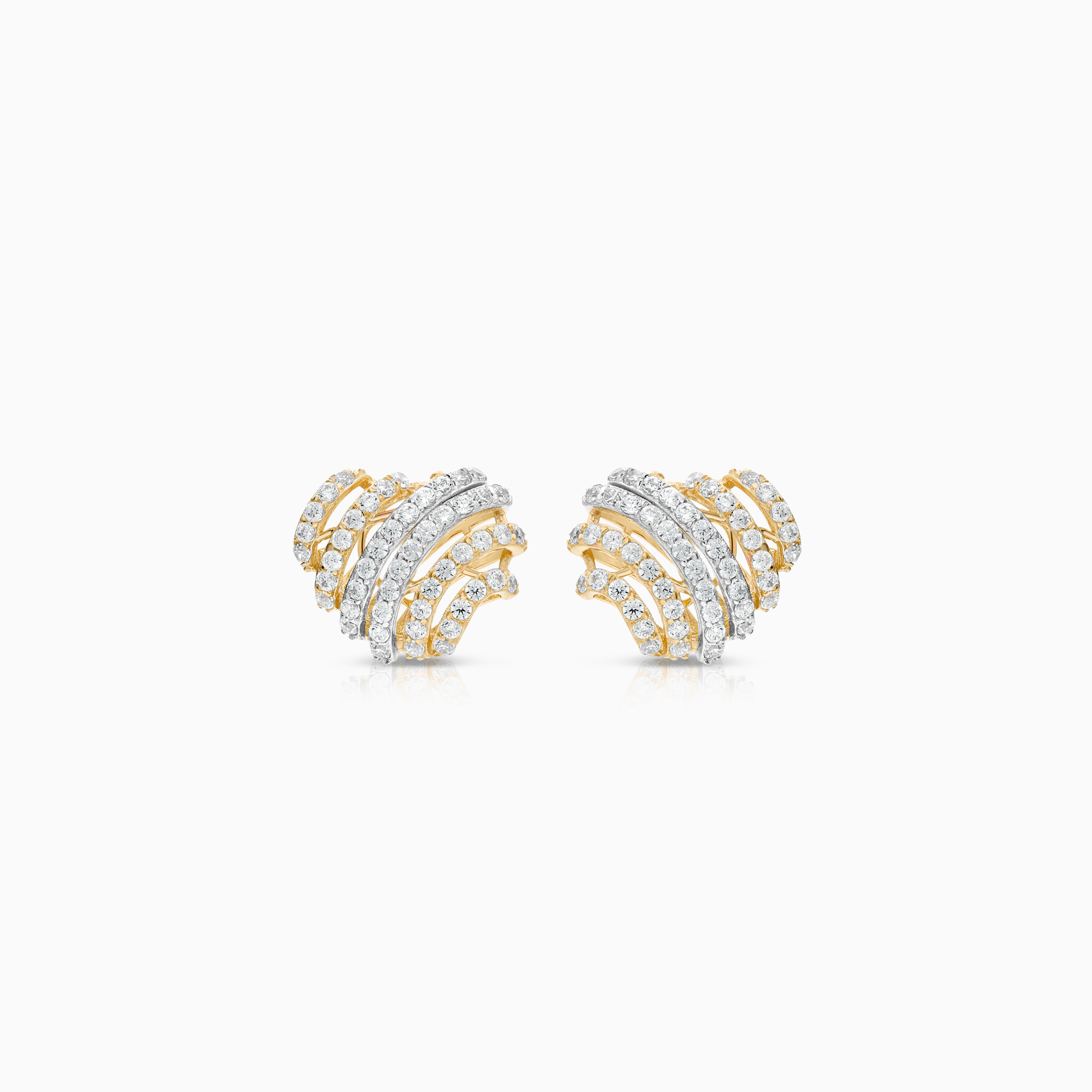 Örhängen med cubic zirconia 3,26g 18K guld