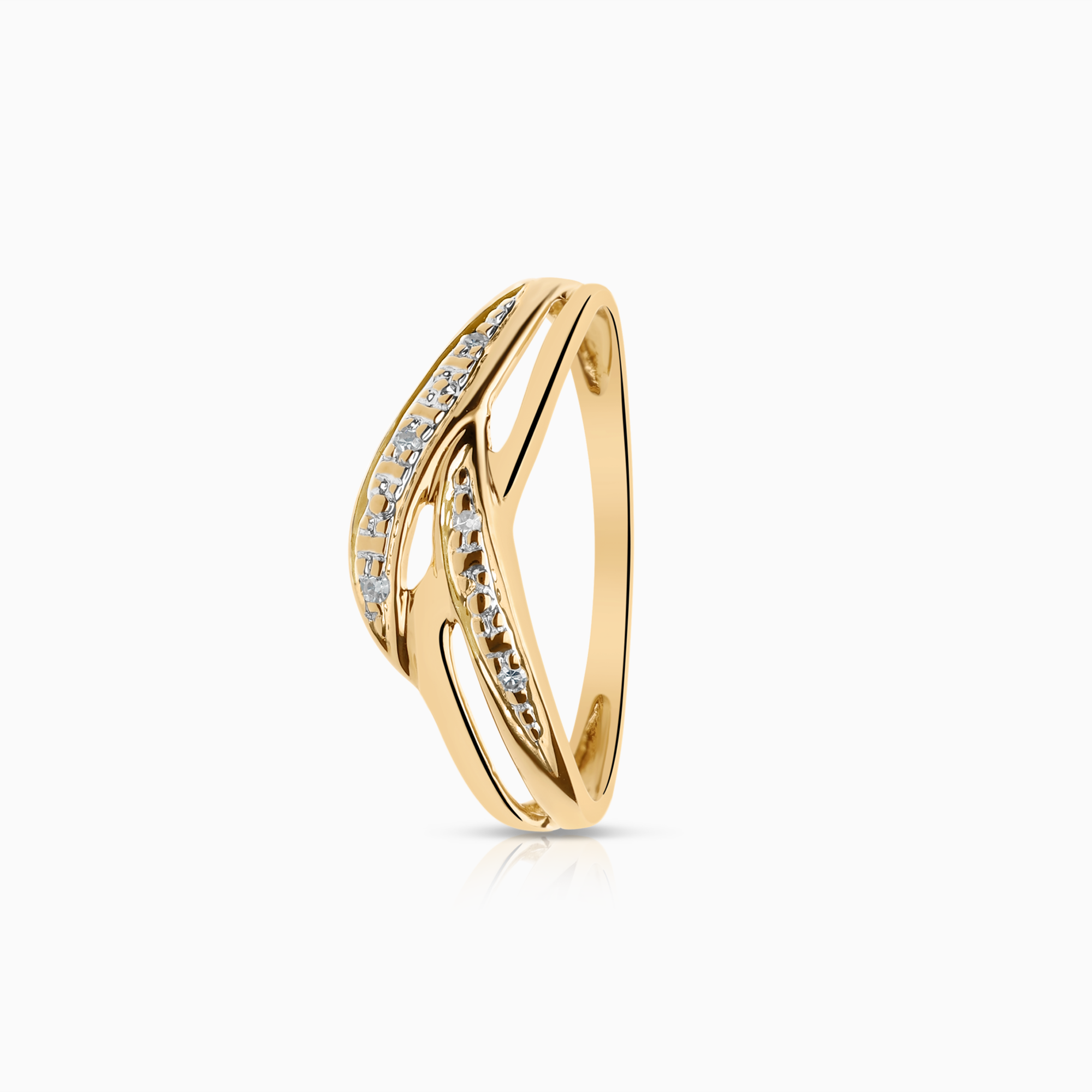 Diamantring 0,02ct 18K guld