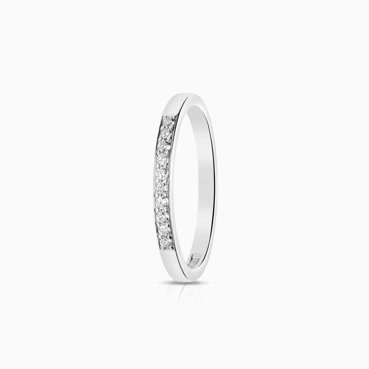 Alliansring 0,10ct 18K vitguld