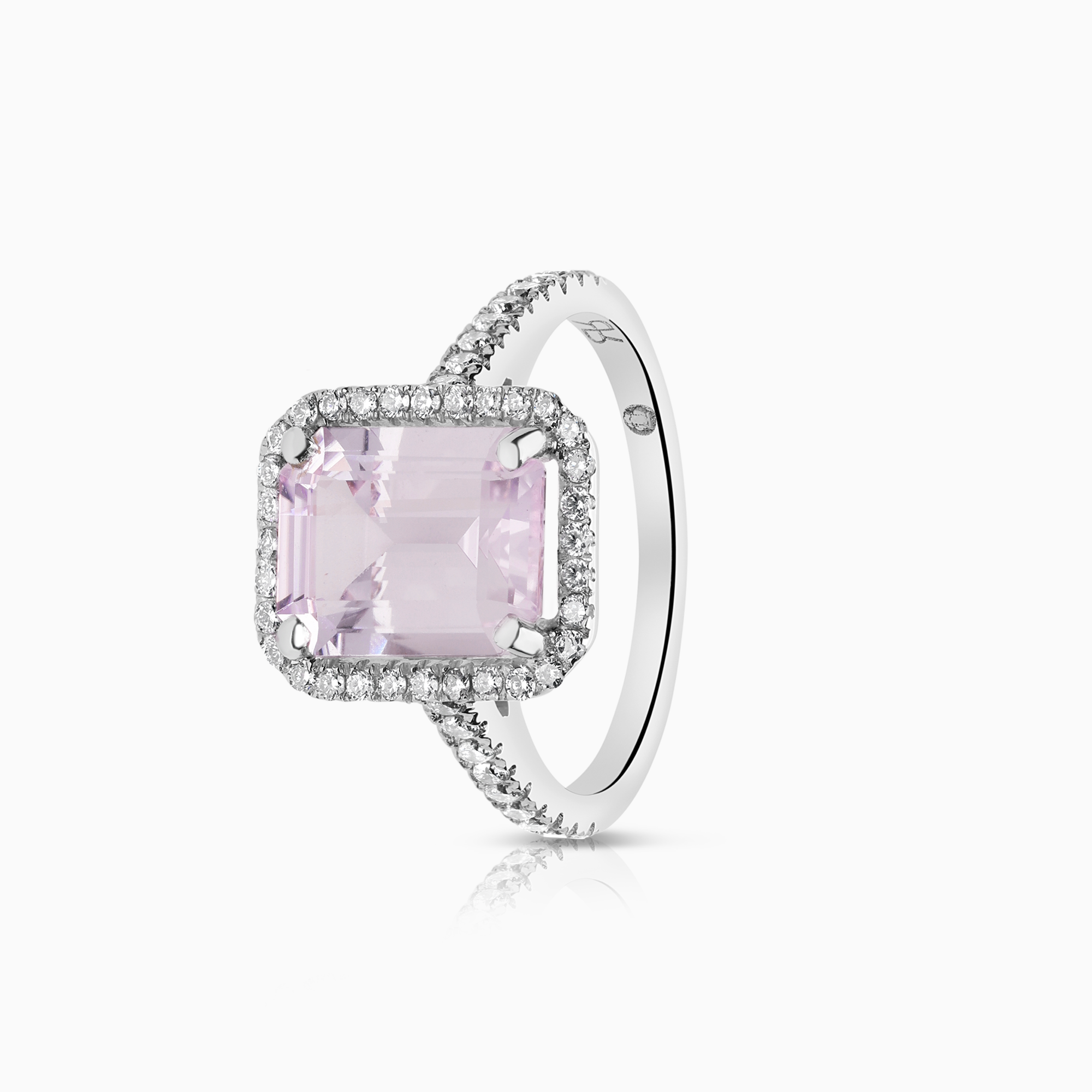Statementring med kunzite 0,43ct 18K vitguld