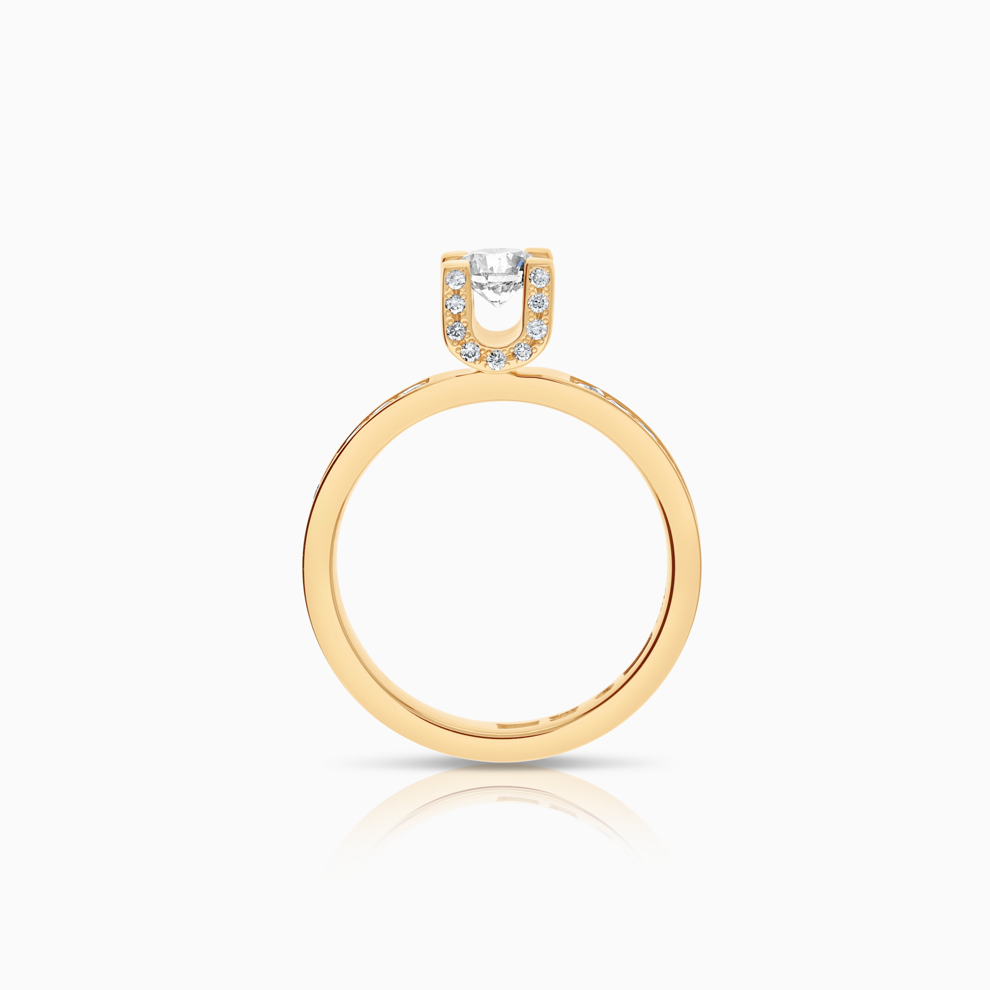 Sidostensring 0,82ct 18K guld