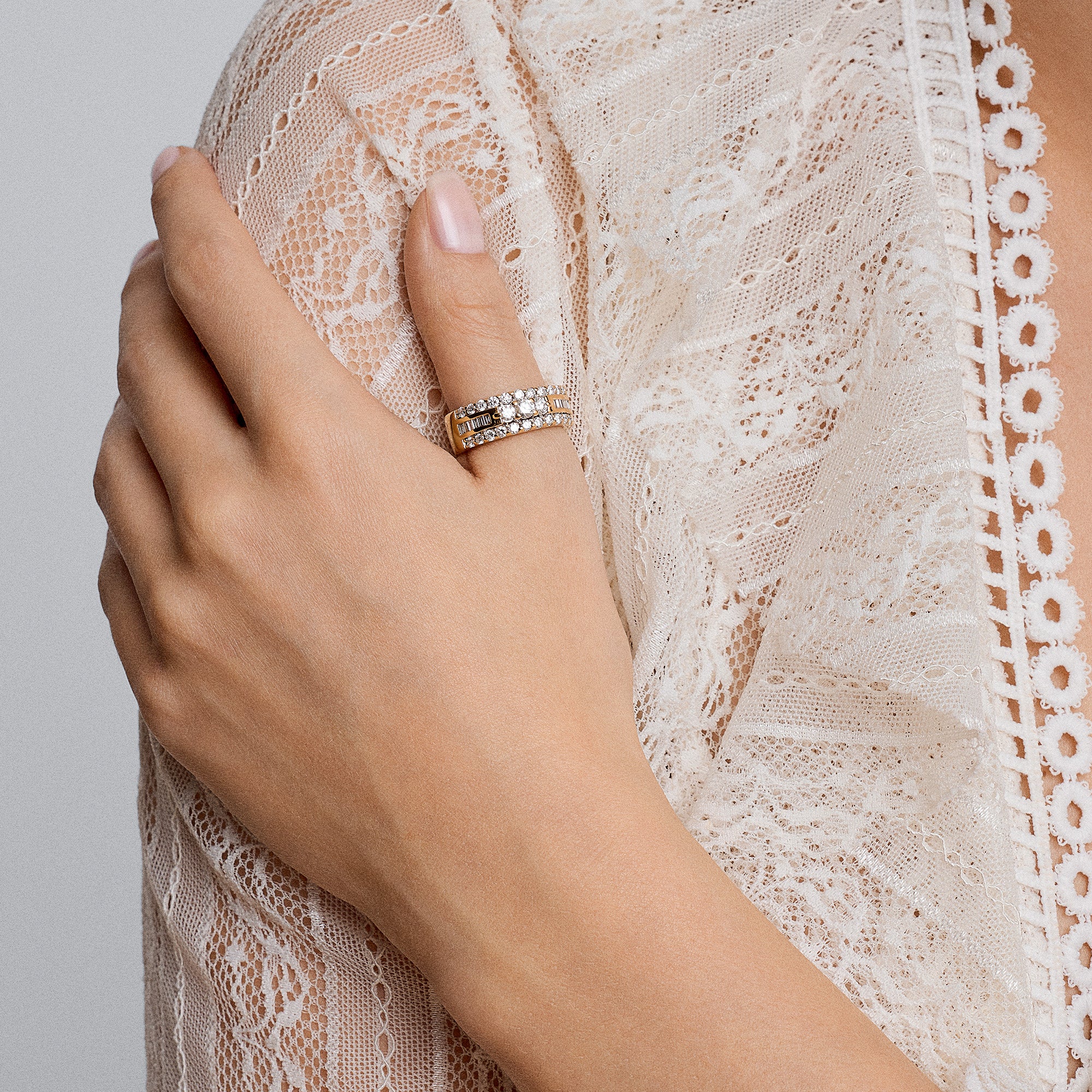 Diamantring 1,03ct 18K gulguld