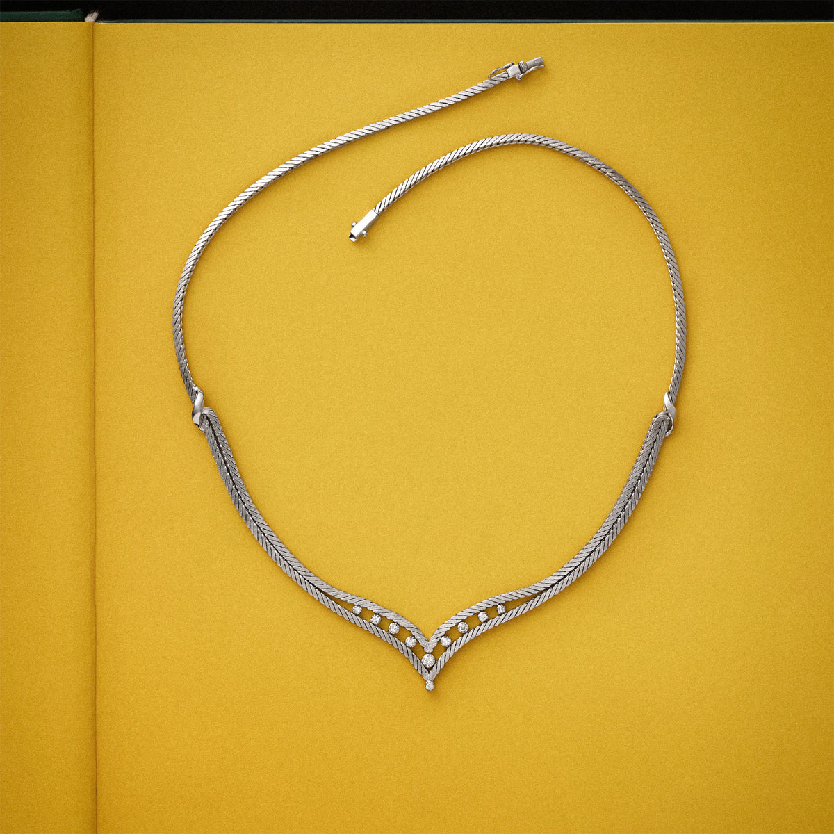 Diamanthalsband 0,32ct 18K vitguld