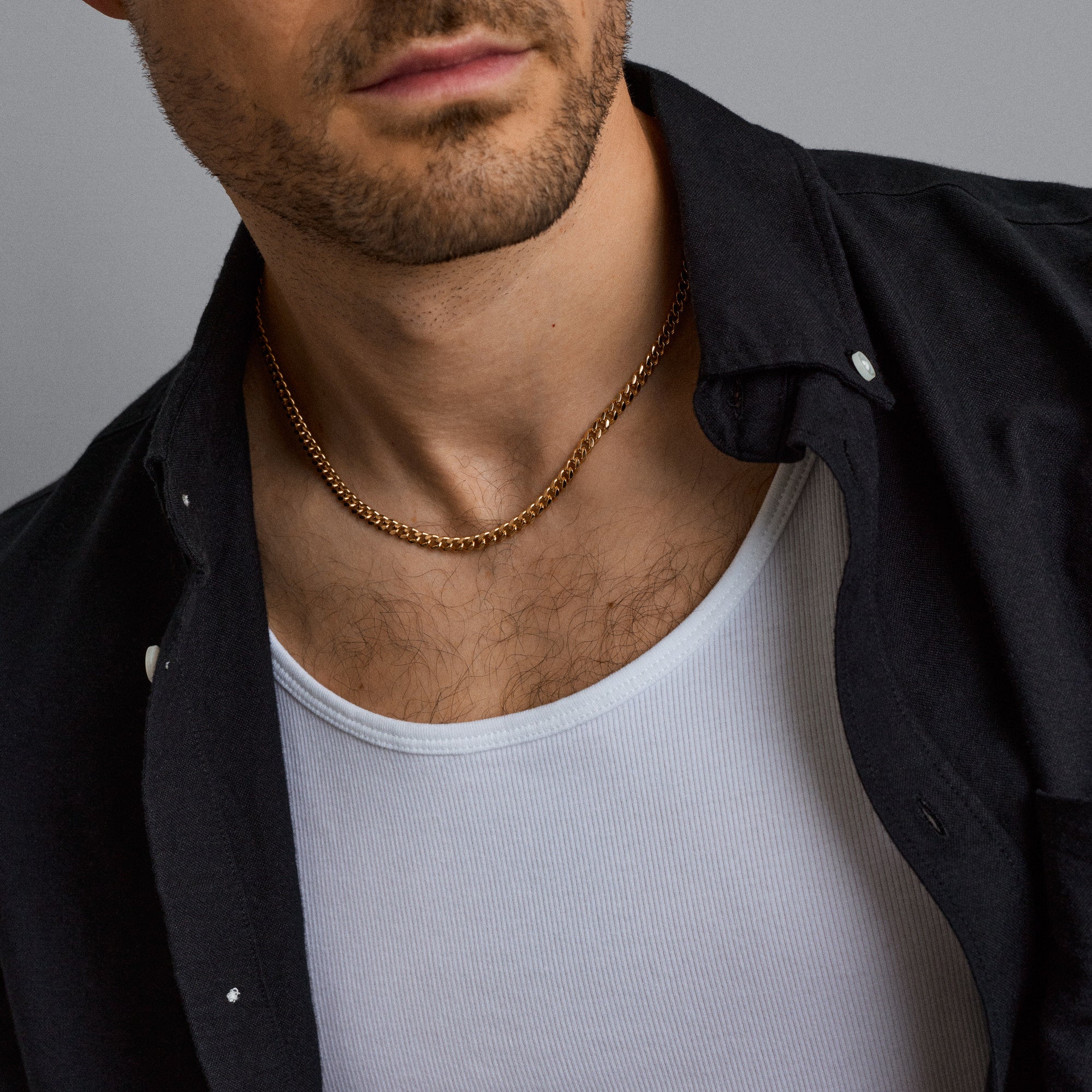 Curb necklace 36.89g 18K gold