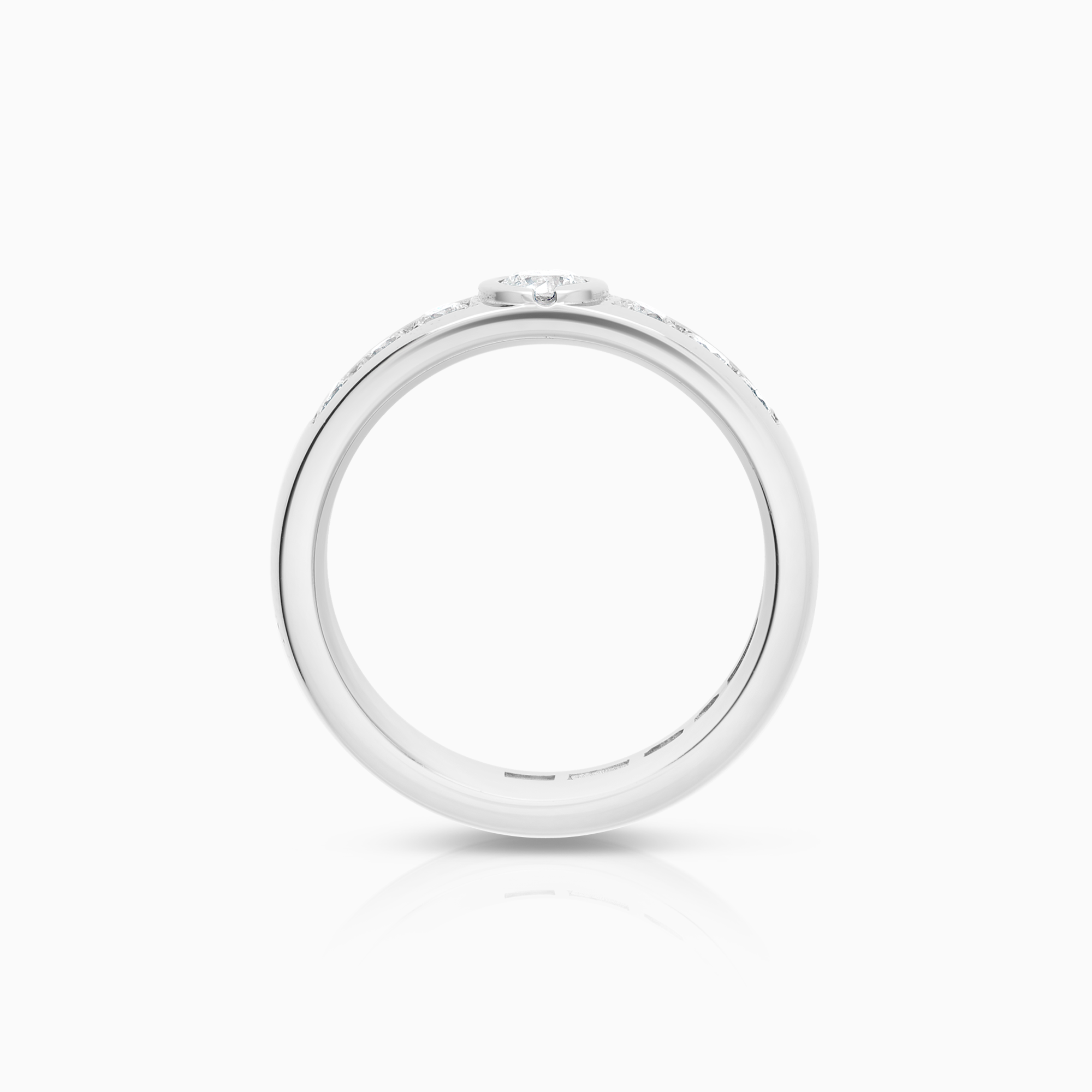 Sidostensring 0,50ct 18K vitguld