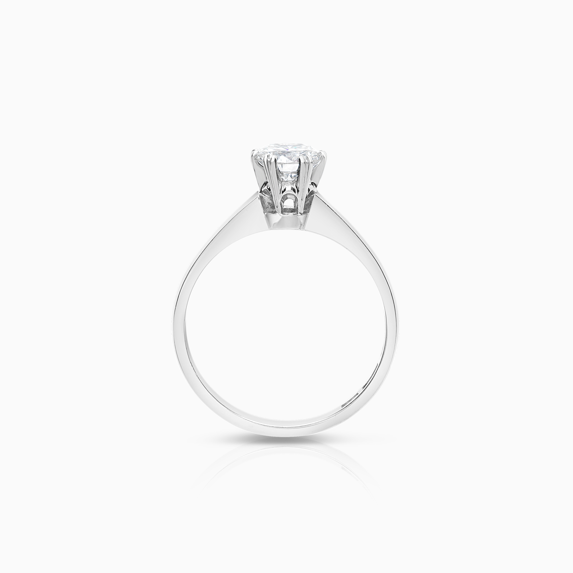 Enstensring 0,59ct 18K hvitt gull