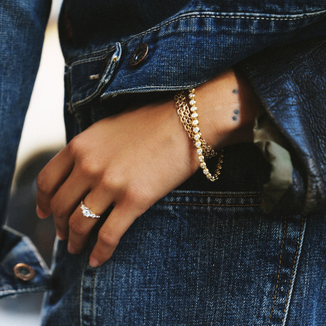 Tennis bracelet 2.05ct 18K gold