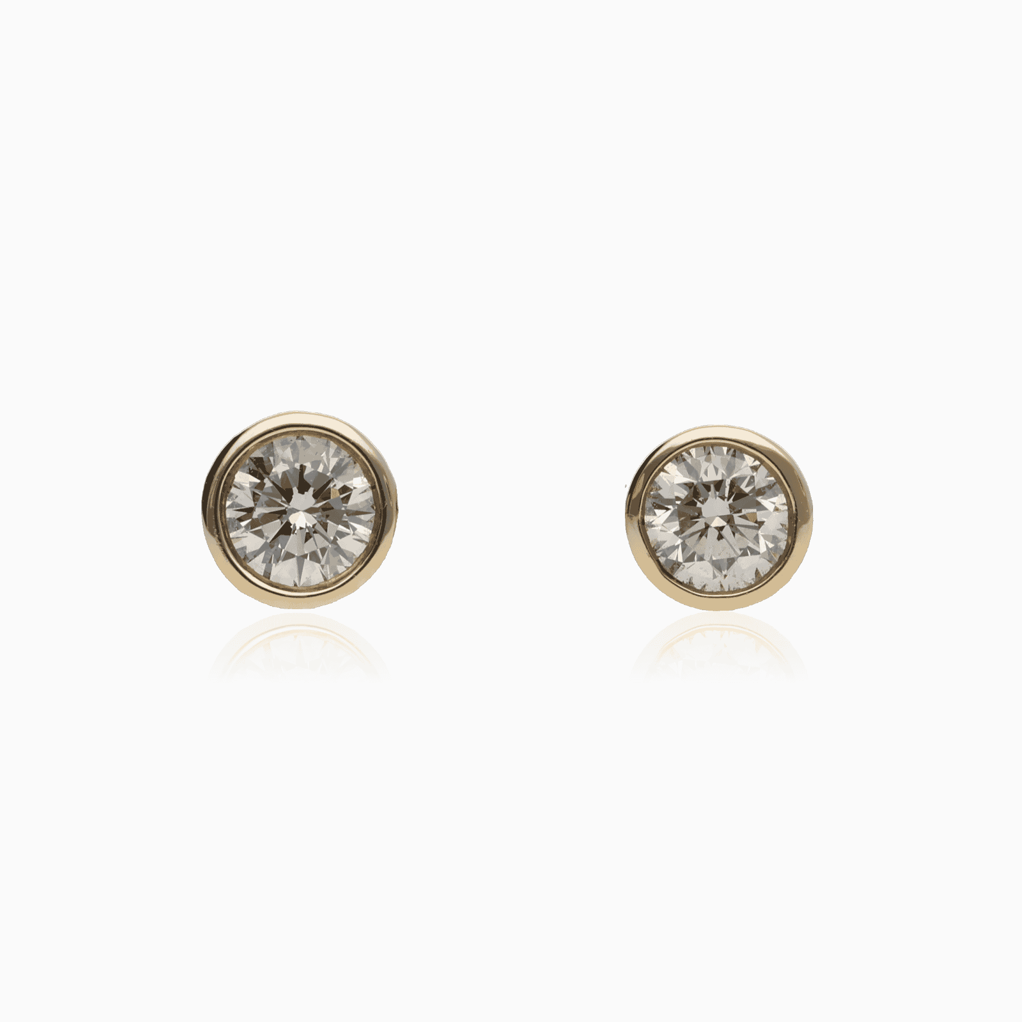 Solitaire earrings 0.23ct 18K