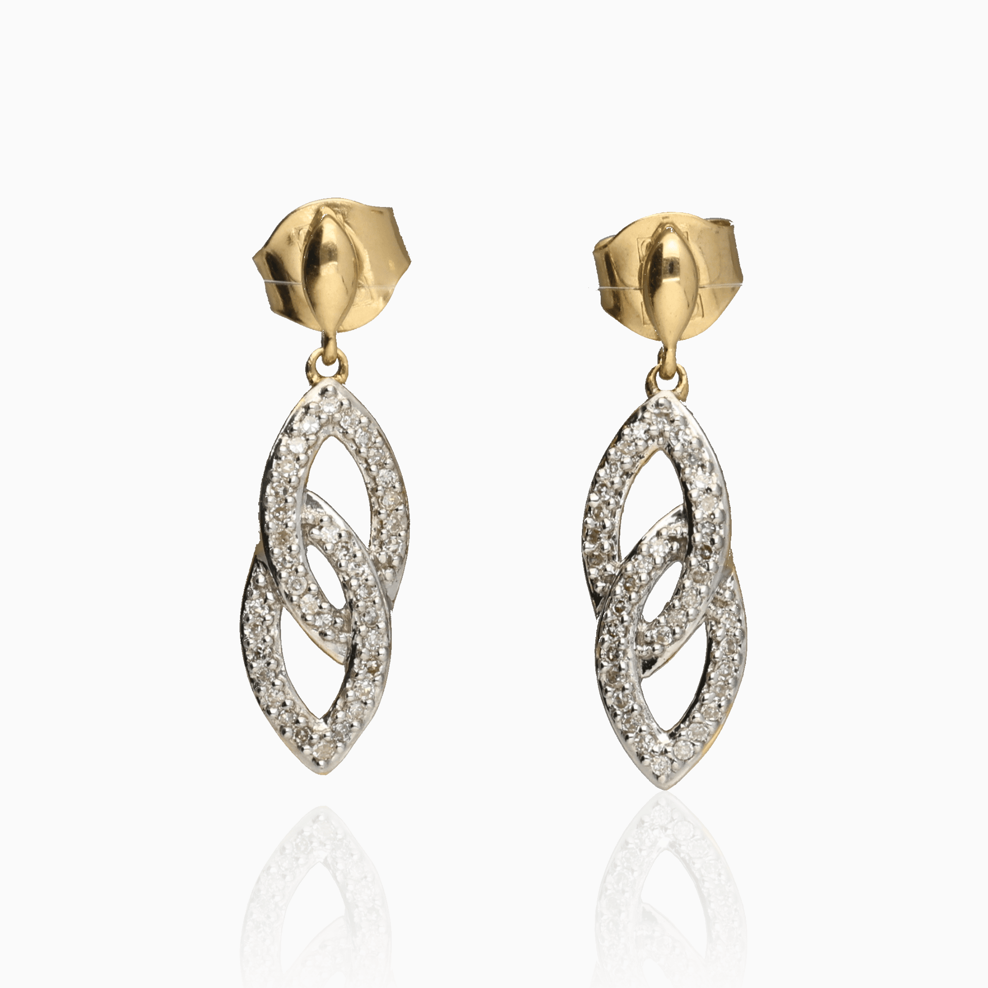 Diamond earrings 0.36ct 18K