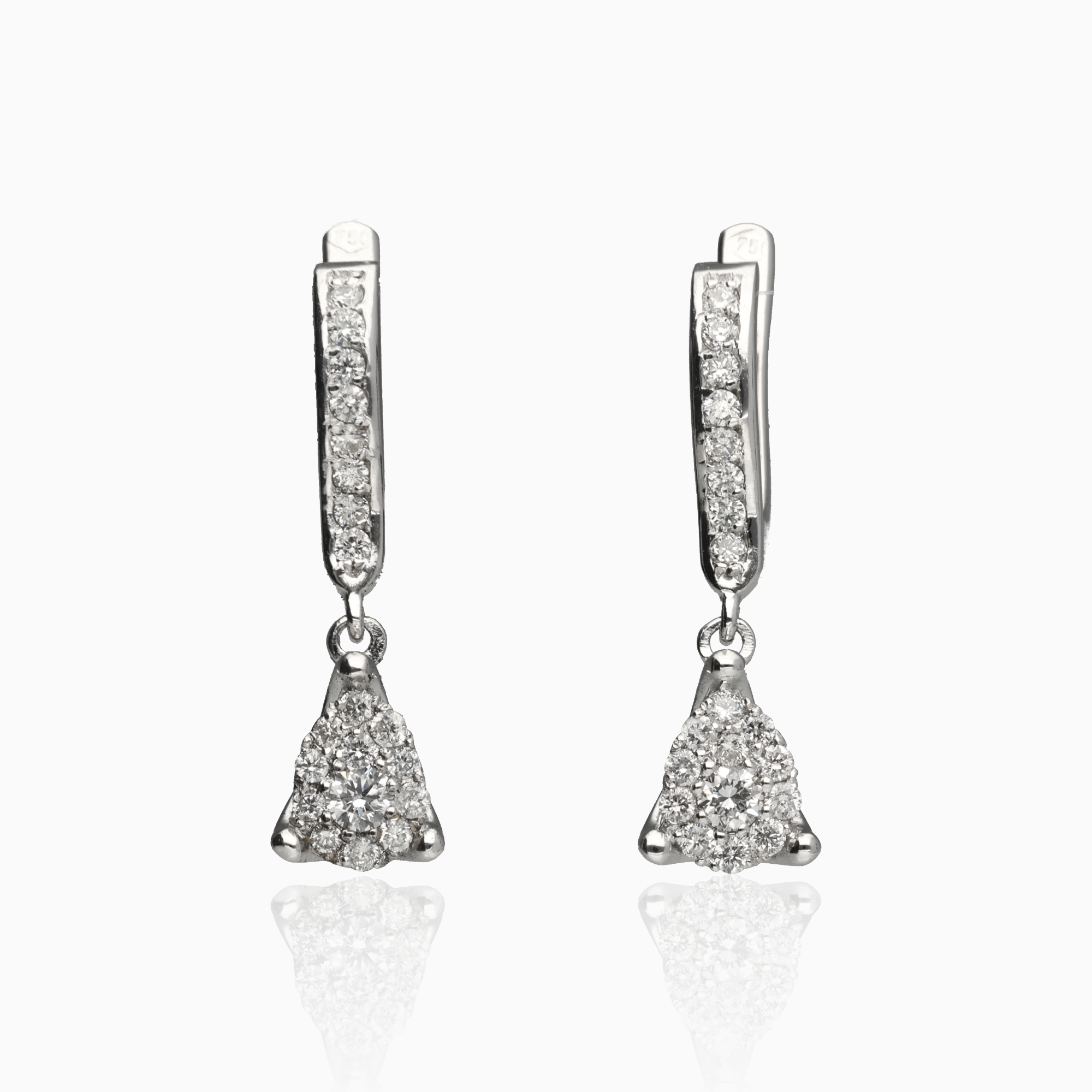 Diamond earrings 0.46ct 18K