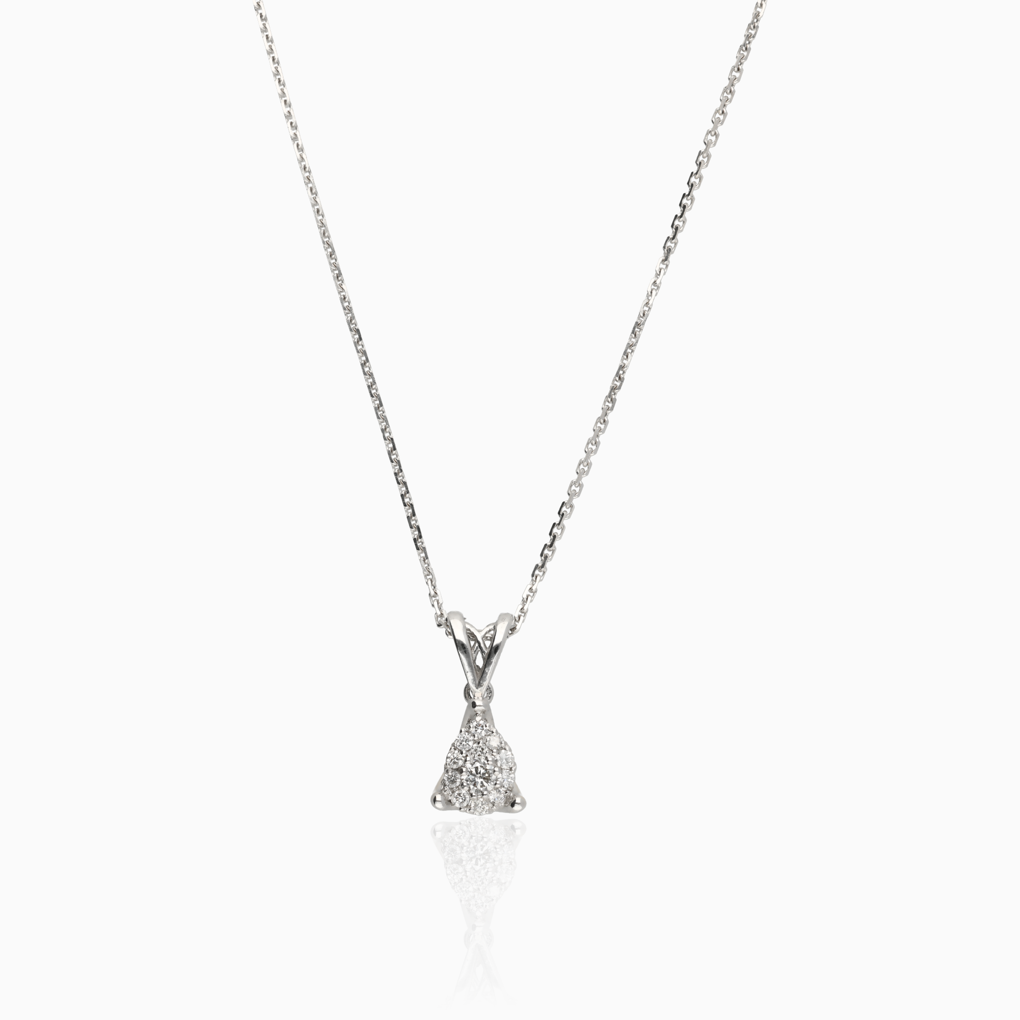 Gold necklace with diamond pendant 0.19ct 18K