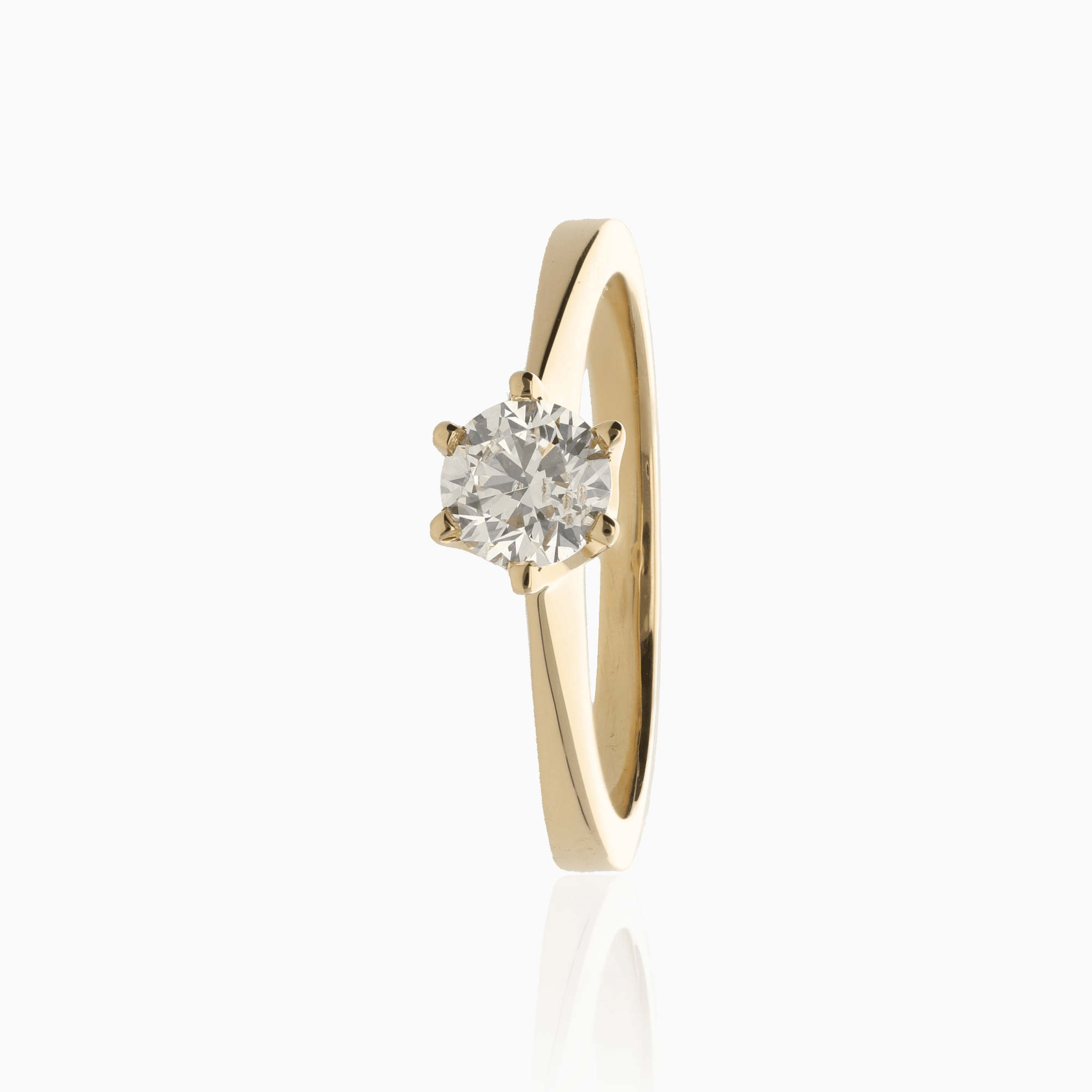 Diamond ring solitaire 0.40ct 18K