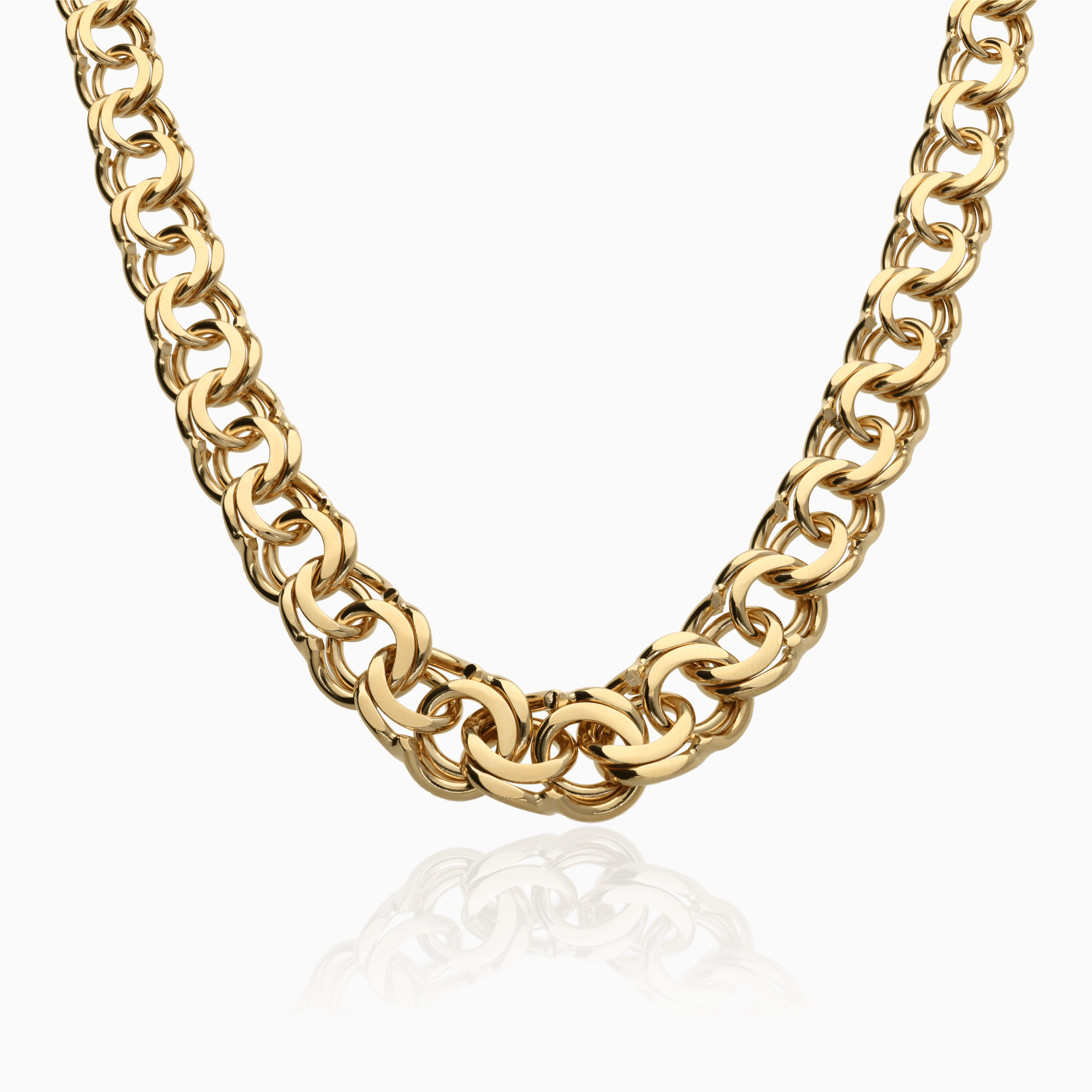 Graduated Bismarck necklace 31.0g 18K