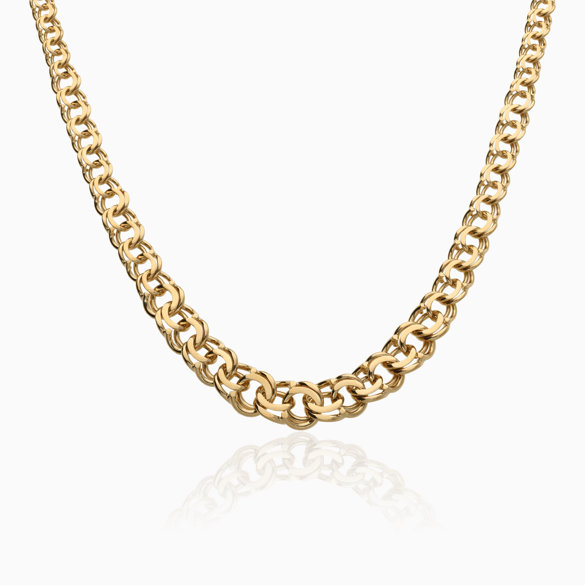 Bismarck necklace graduated 11.1g 18K