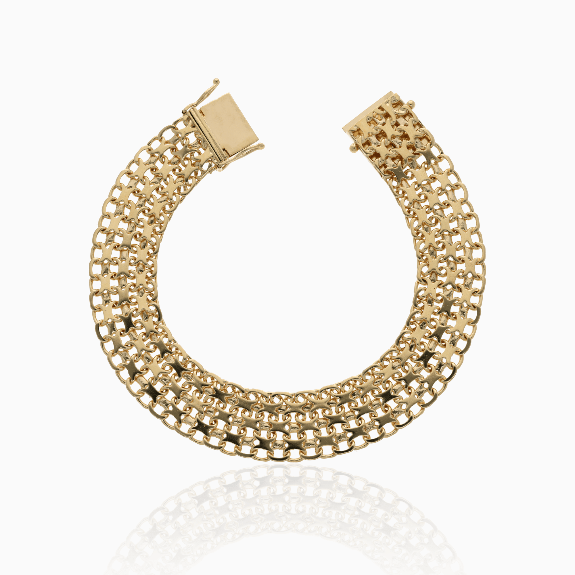 Bracelet x-link 26.70g 18K gold