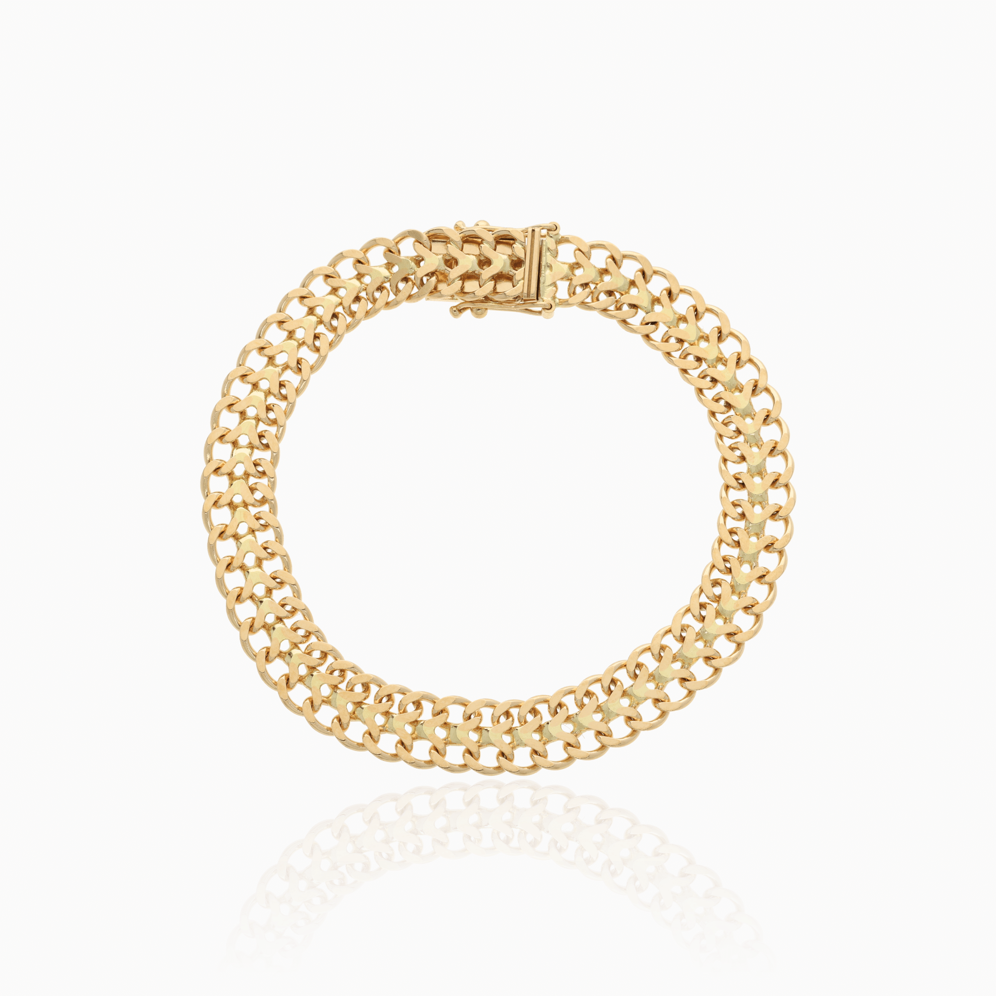 Herringbone bracelet 14.50g 18K gold