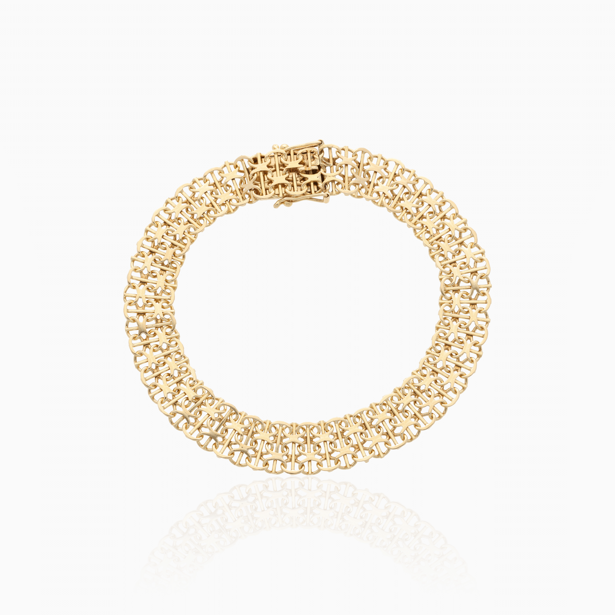 X-länk med stav armband 11,75g 18K guld