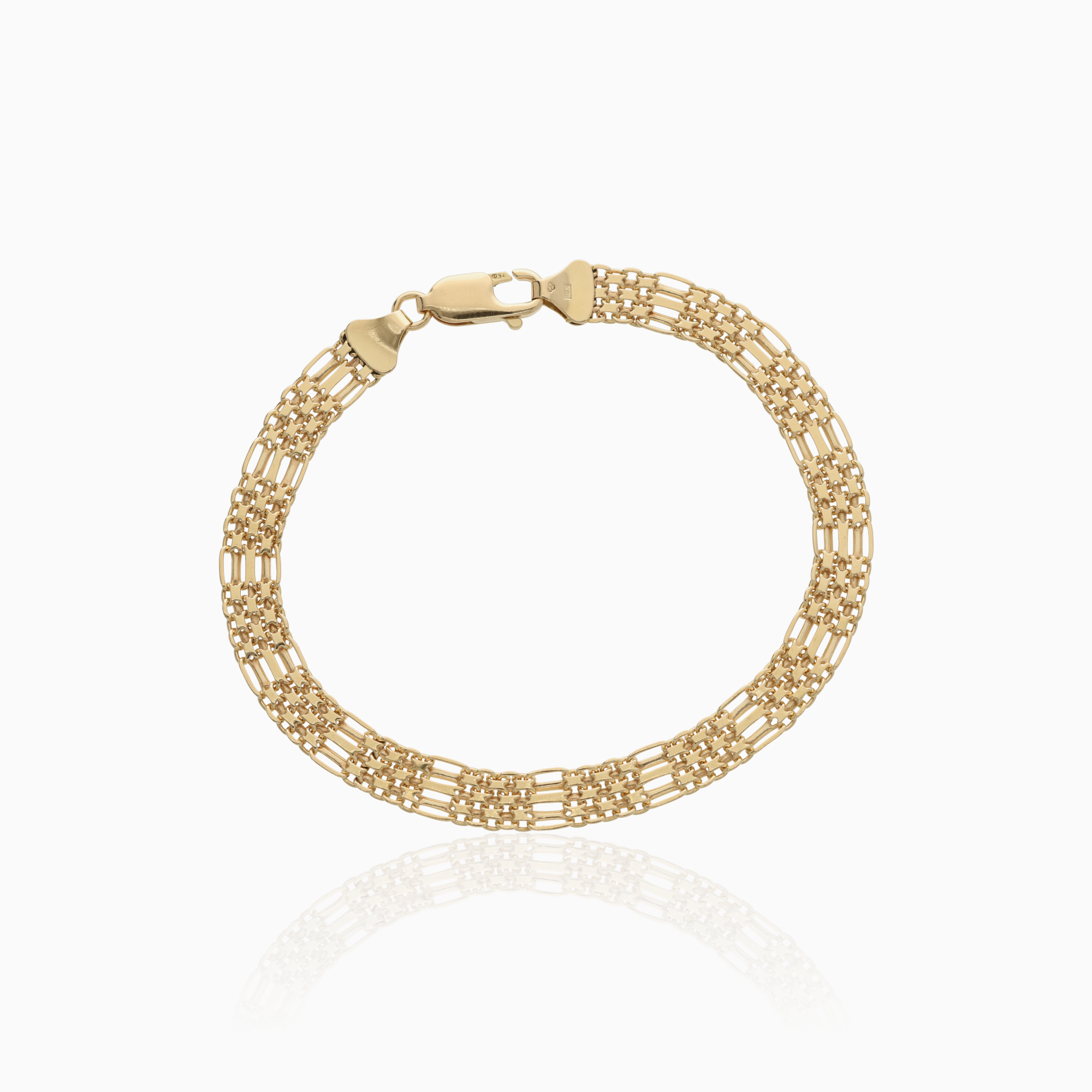 X-link bracelet long/short link 7.9g 18K gold