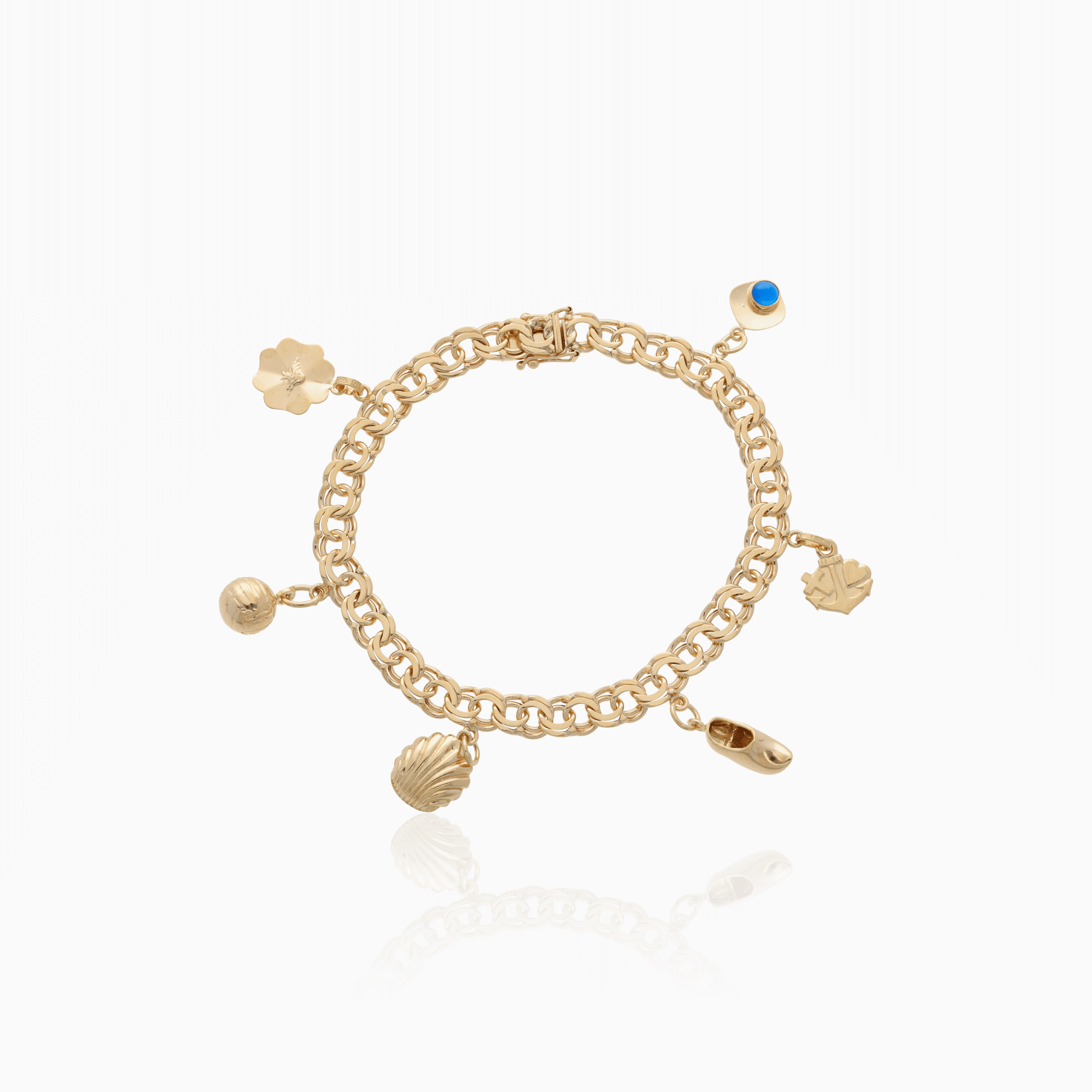 Bismarck charm bracelet 16.4g 18K gold