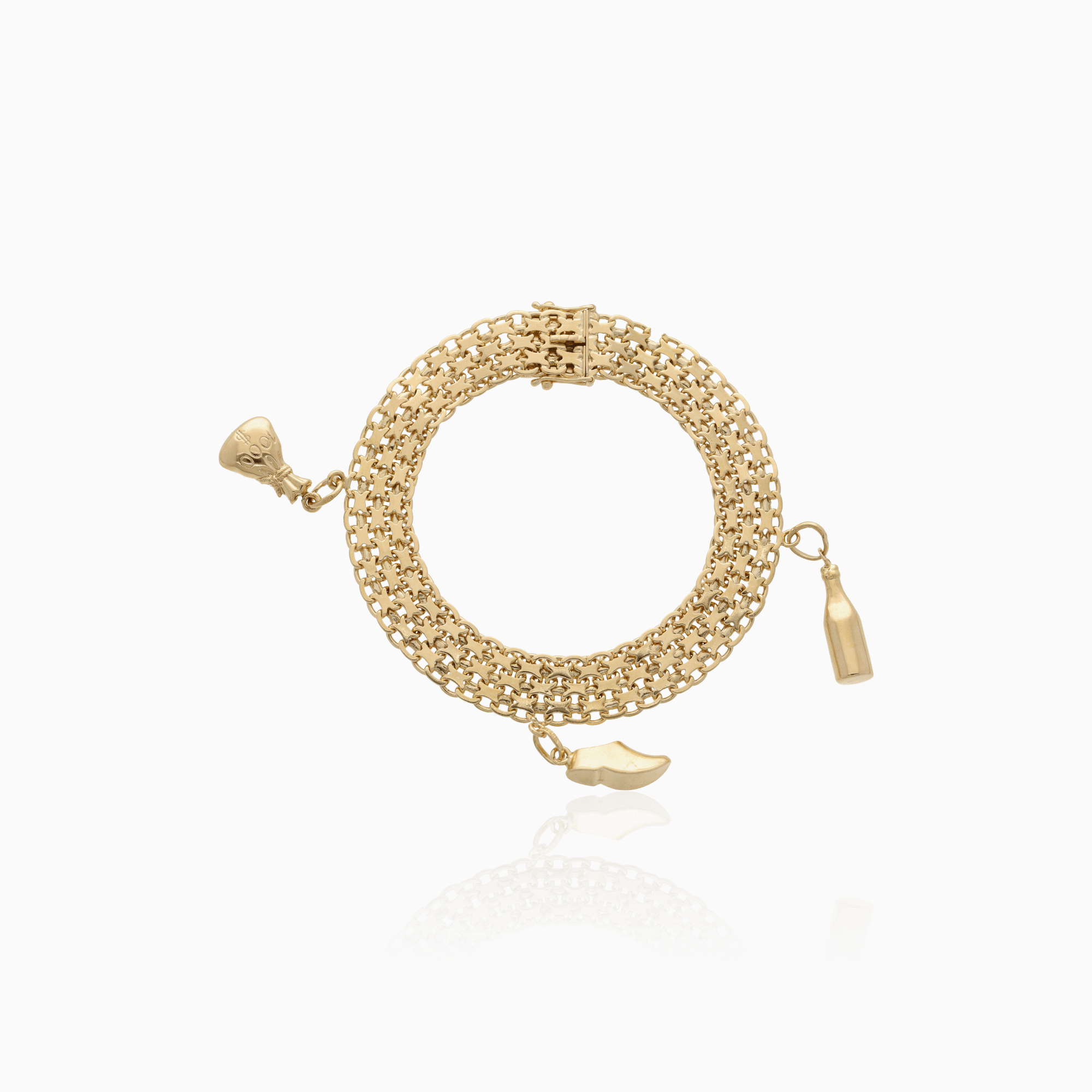 X-link with charms 21.9g 18K gold