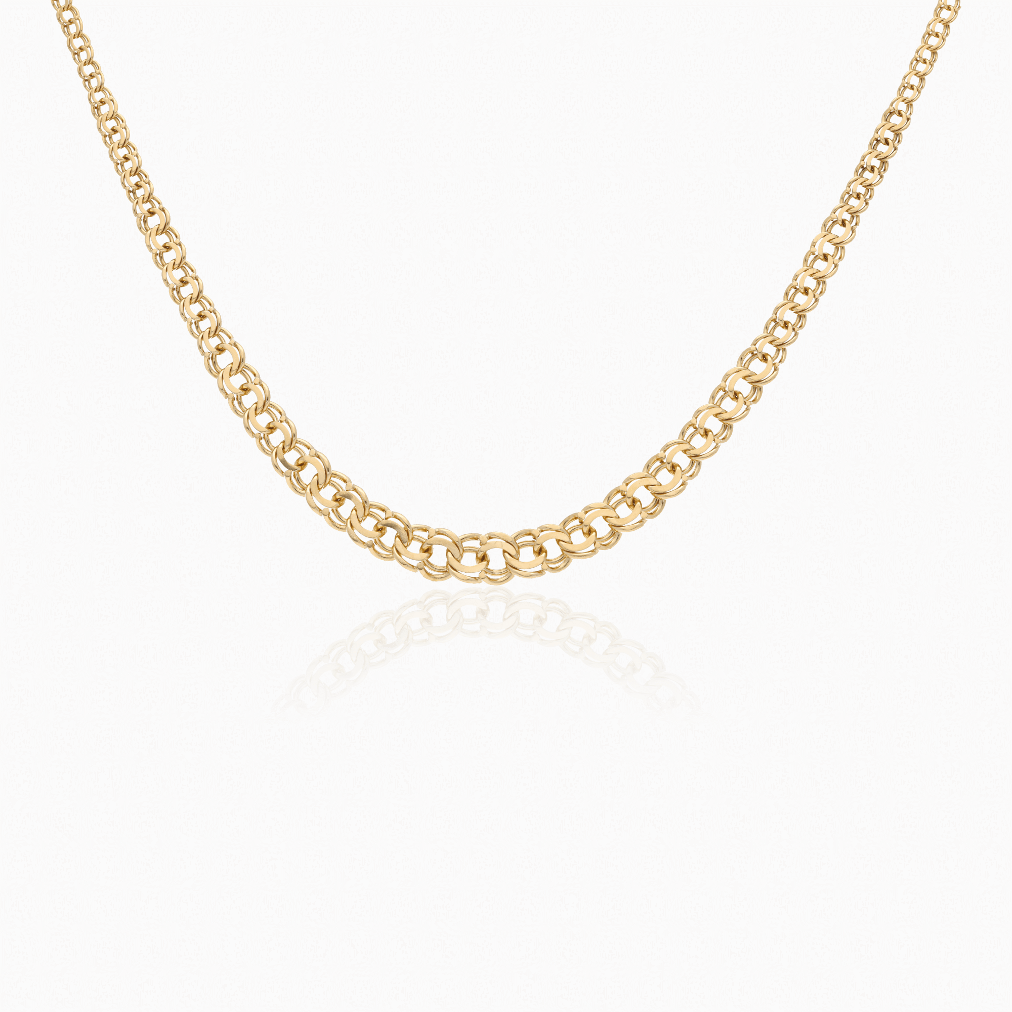 Doserad bismarck halsband 12,95g 18K guld