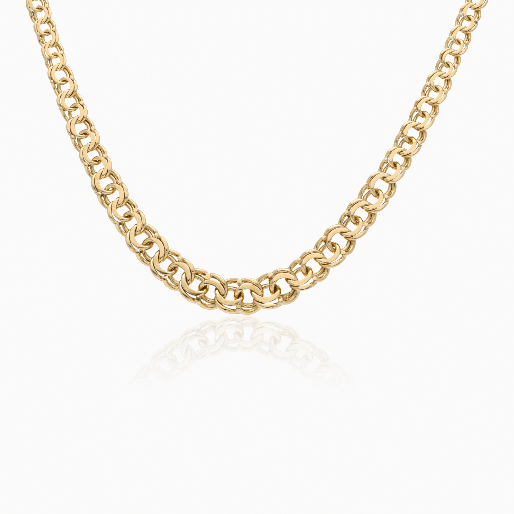 Bismarck chain necklace 25.6g 18K gold