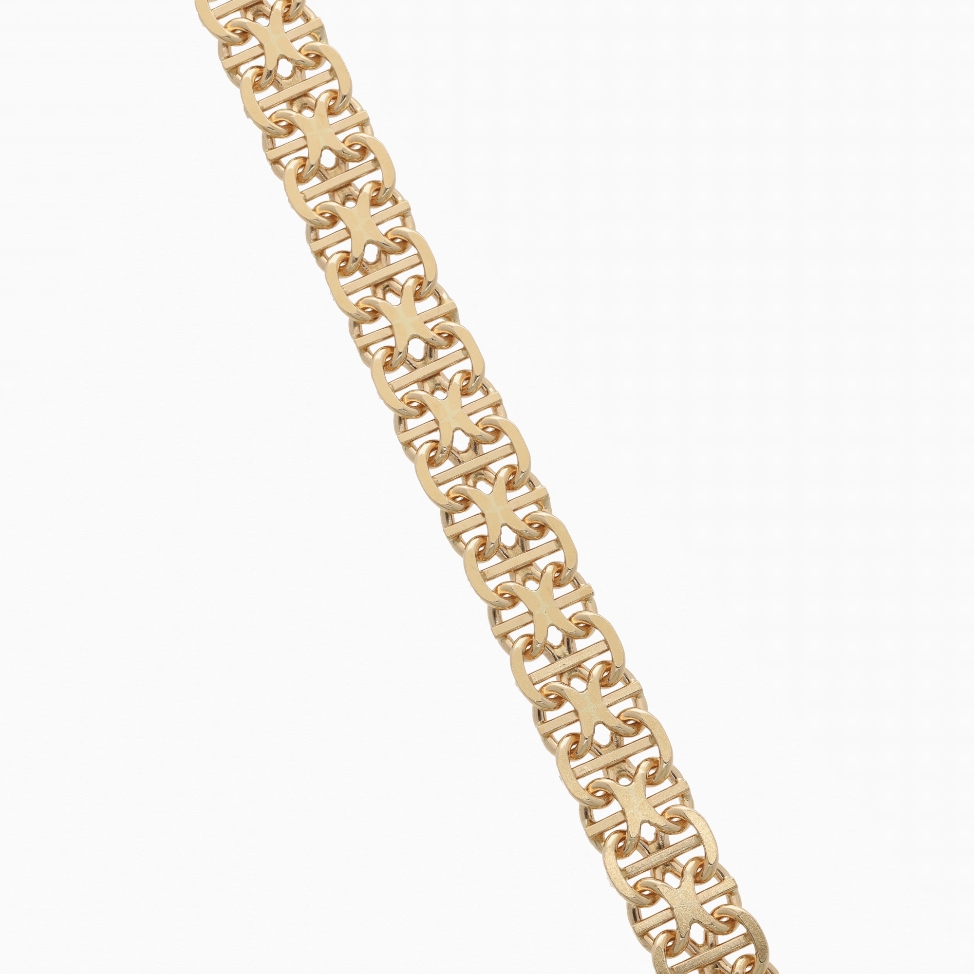 X-Link Bracelet with Bar 28.80g 18K Gold