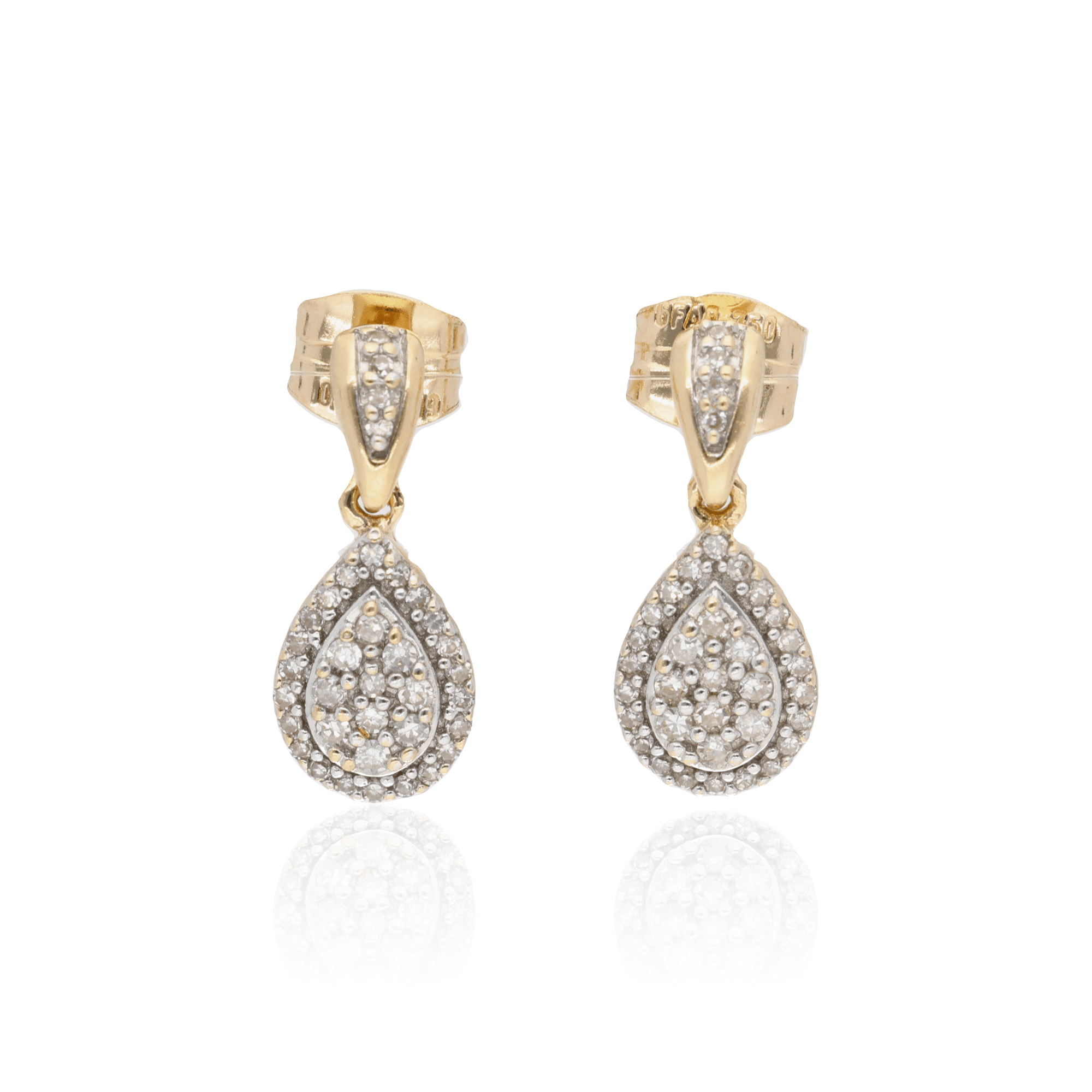 Diamantörhängen 0,15ct 18K guld