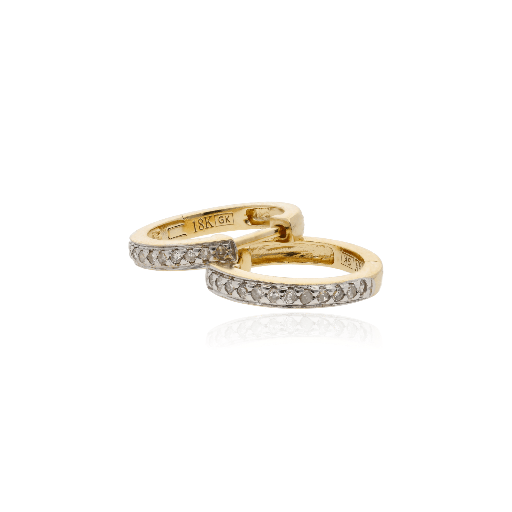 Diamond earrings 0.12ct 18K gold