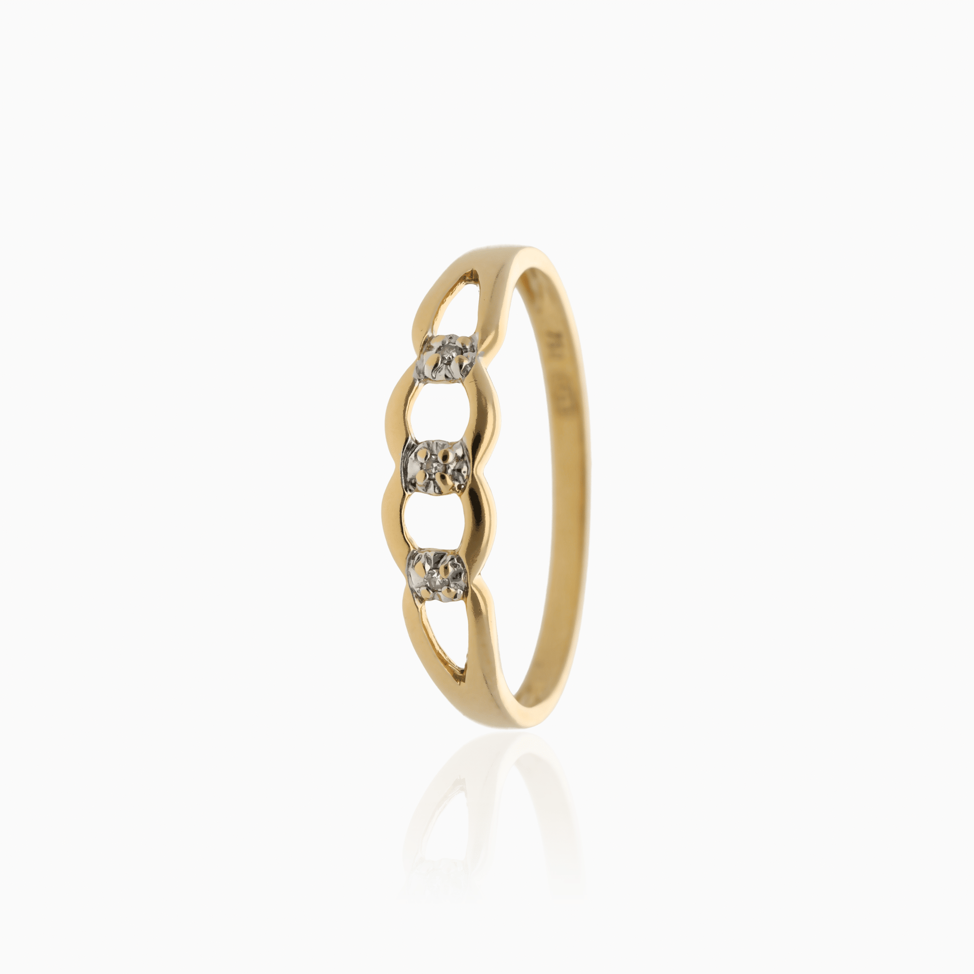 Diamond ring 0.03ct 18K gold