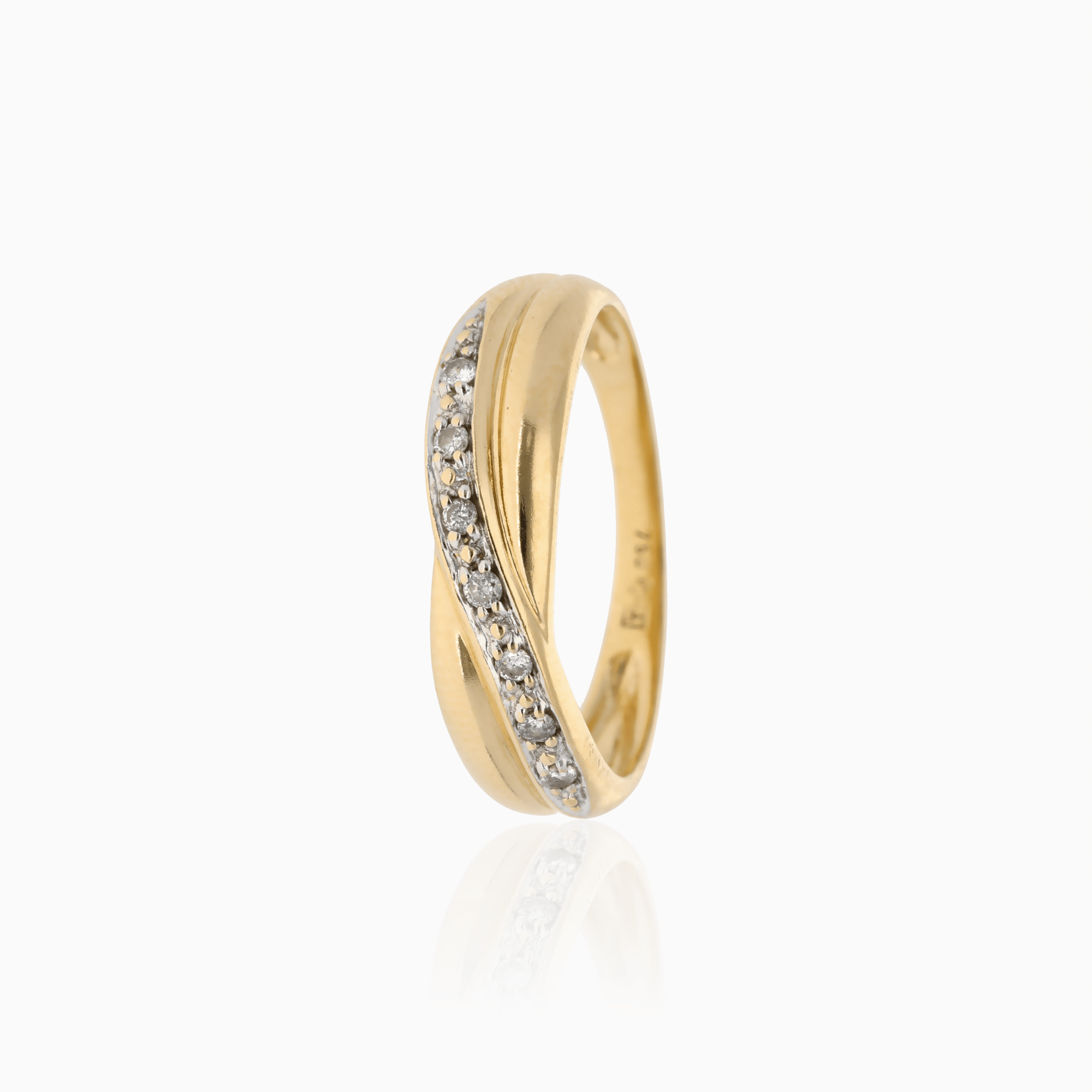 Diamantring 0,09ct 18K guld