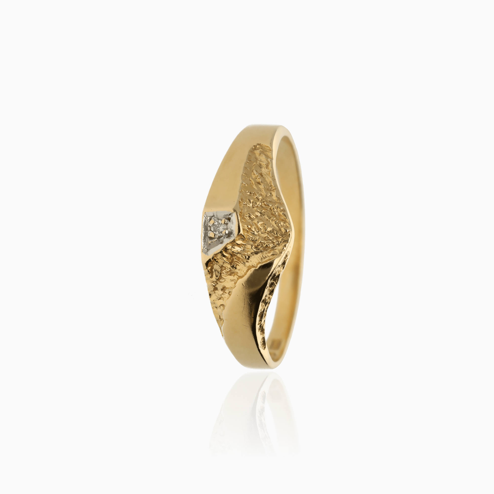 Diamond ring 0.01ct 18K gold