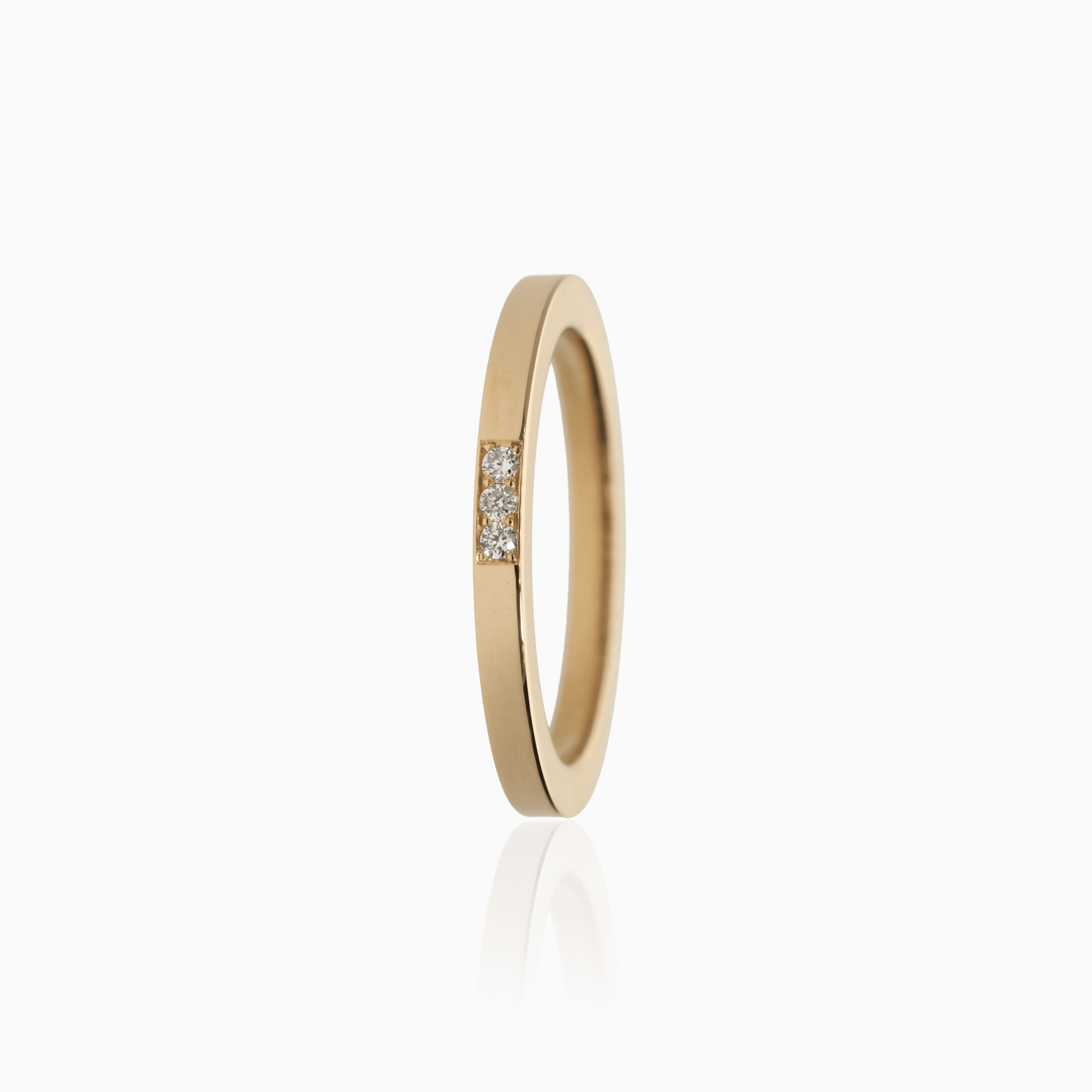 Diamond ring 0.025ct 18K gold