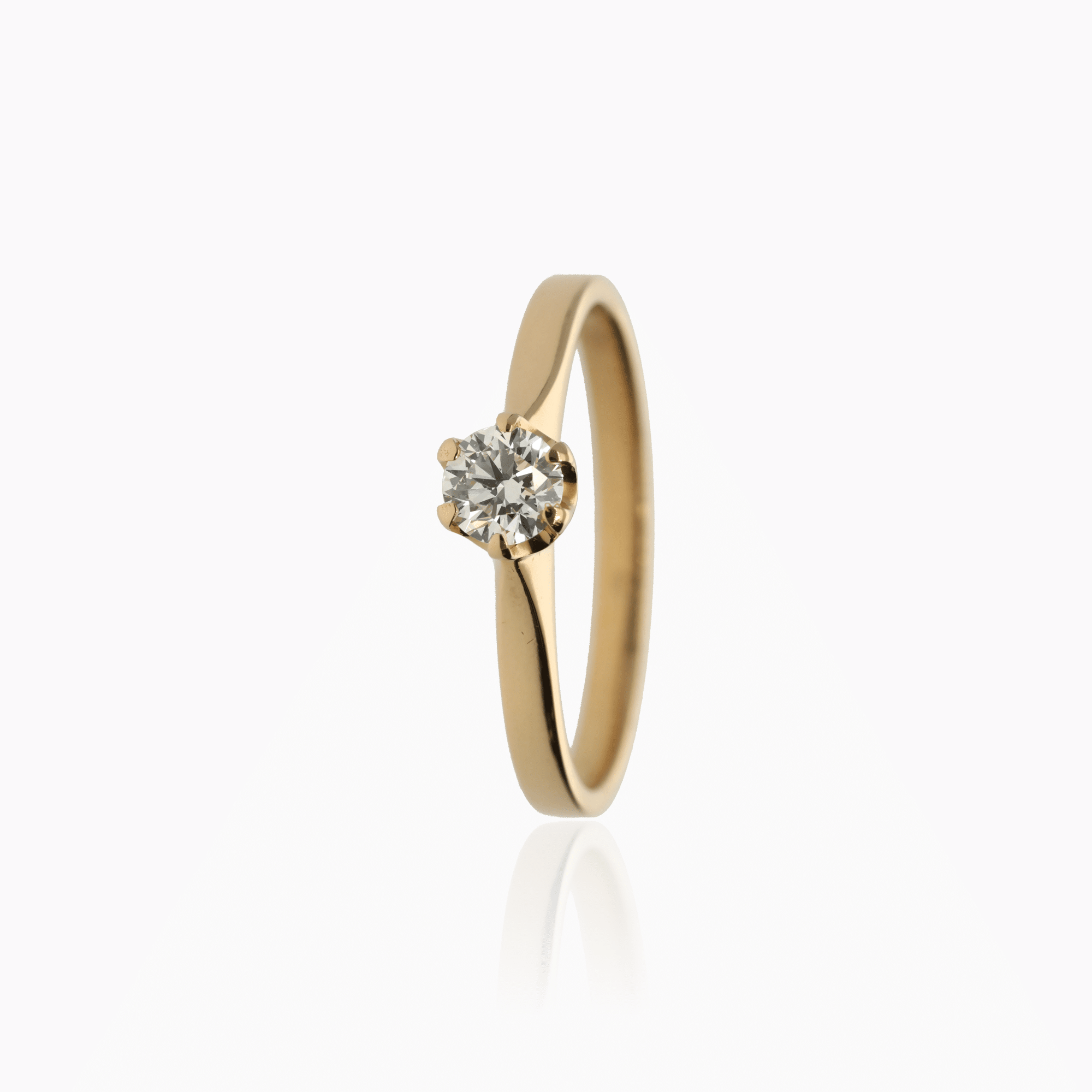 Solitärring 0,25ct 18K
