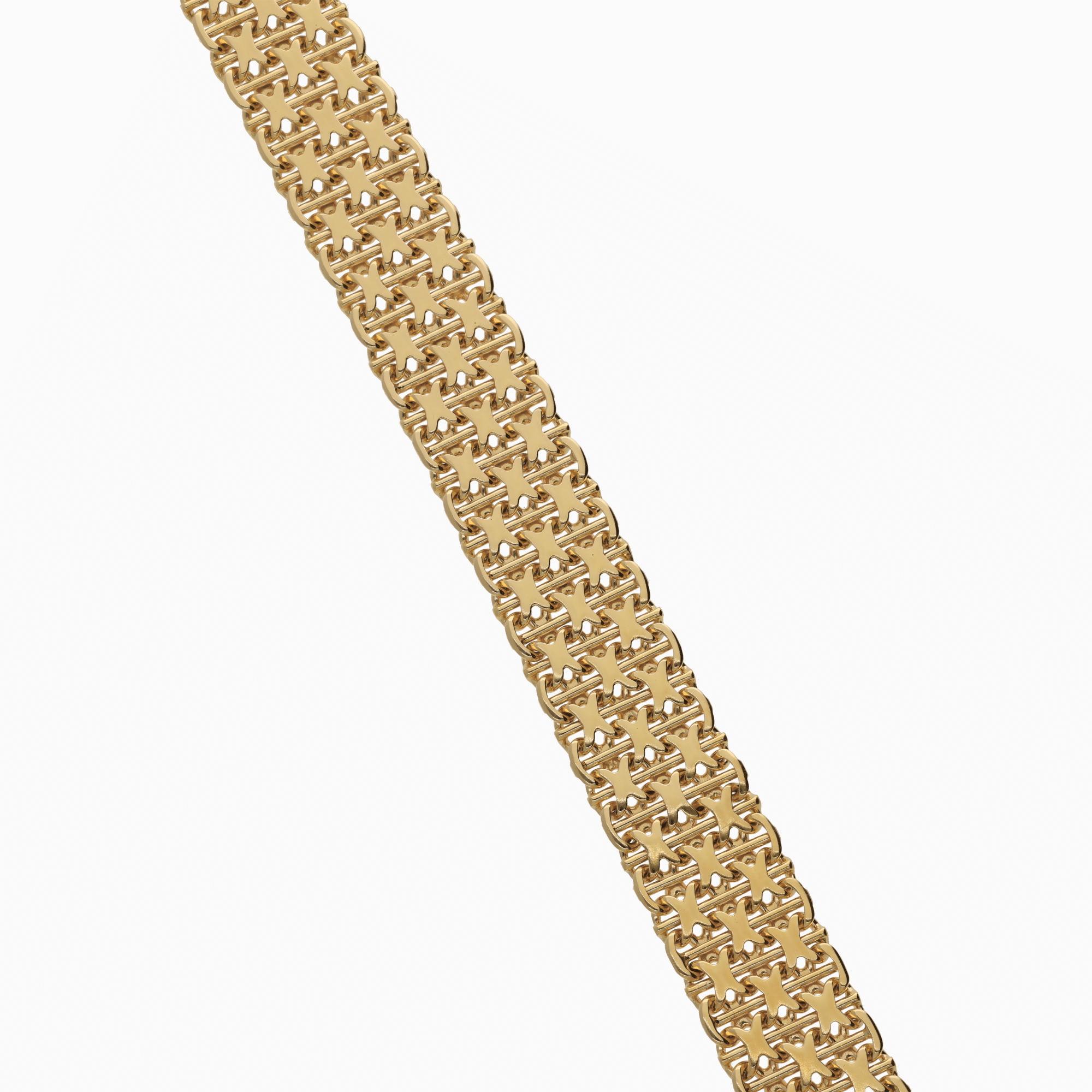 X-link bracelet with bar 25.80g 18K gold
