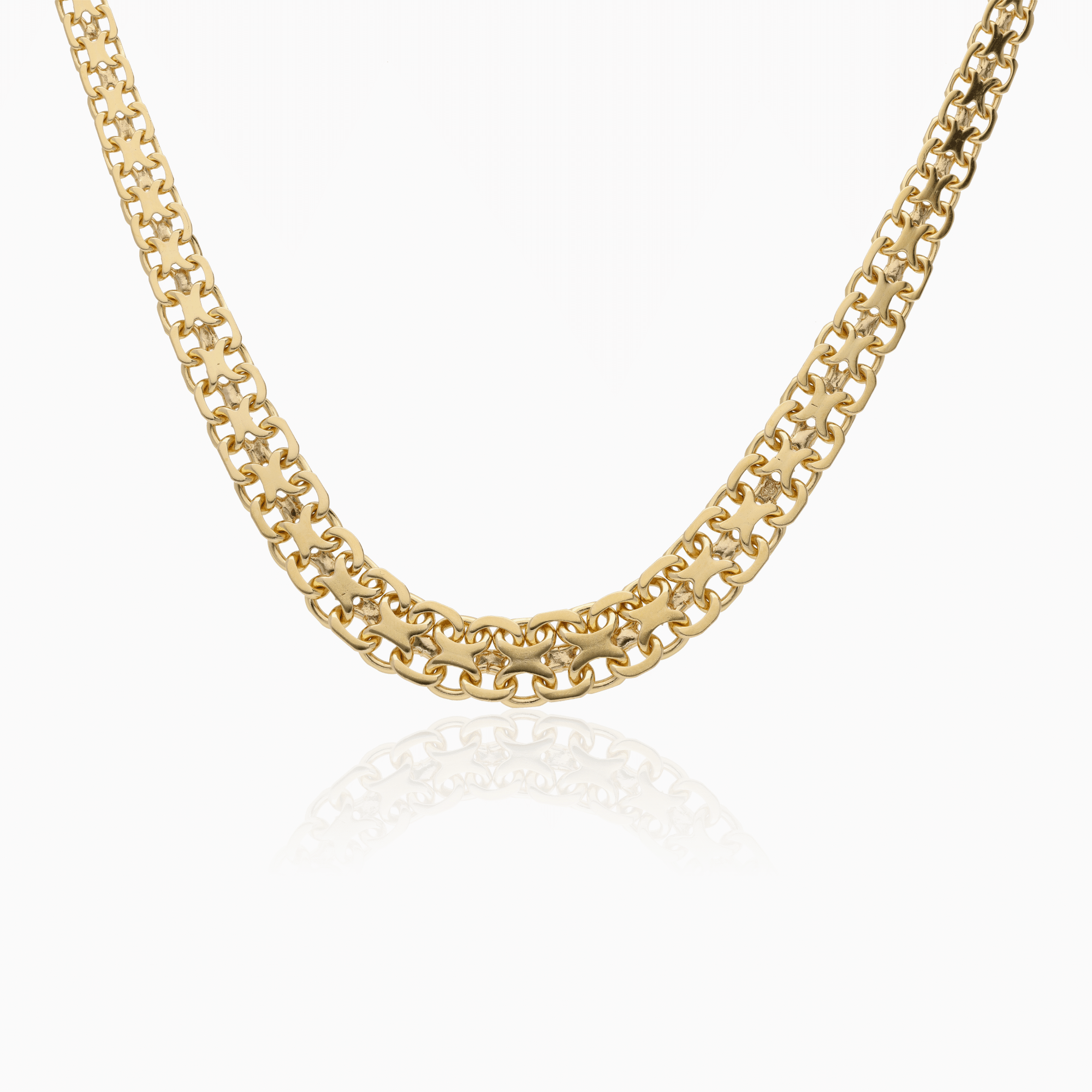 X-link necklace 31.12g 18K gold