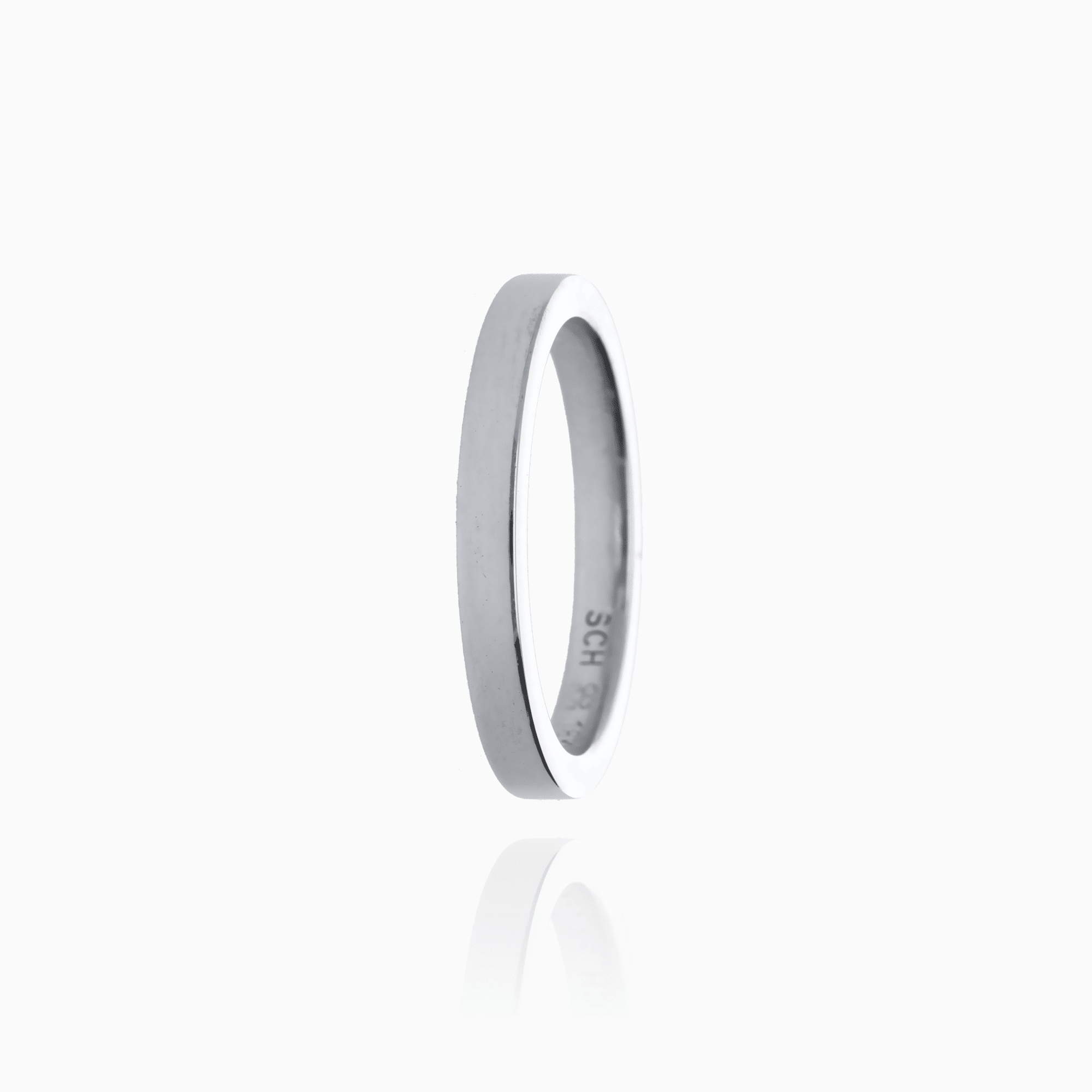 Plain ring in white gold 4.25g 18K
