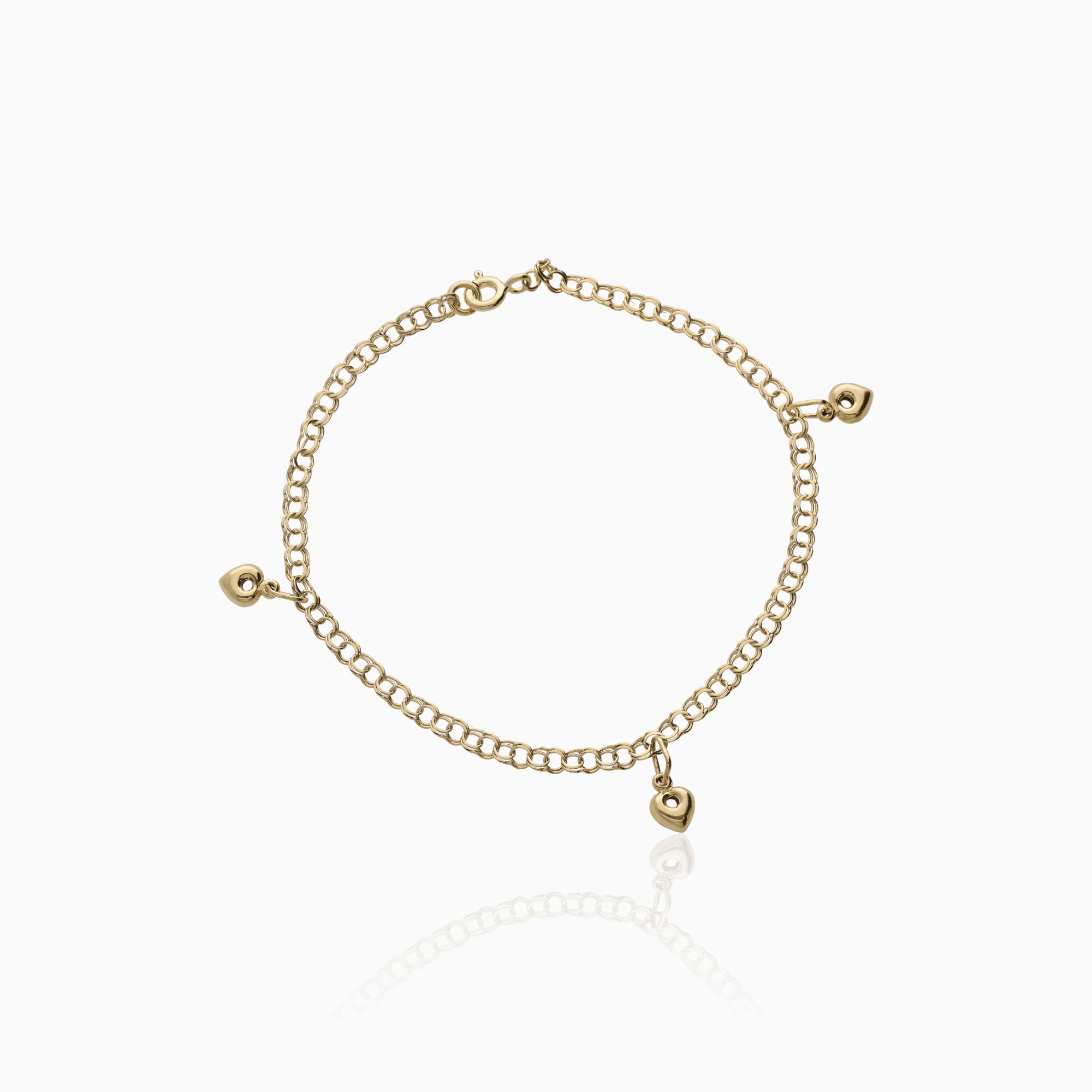 Bismarck bracelet with hearts 2.75g 18K gold